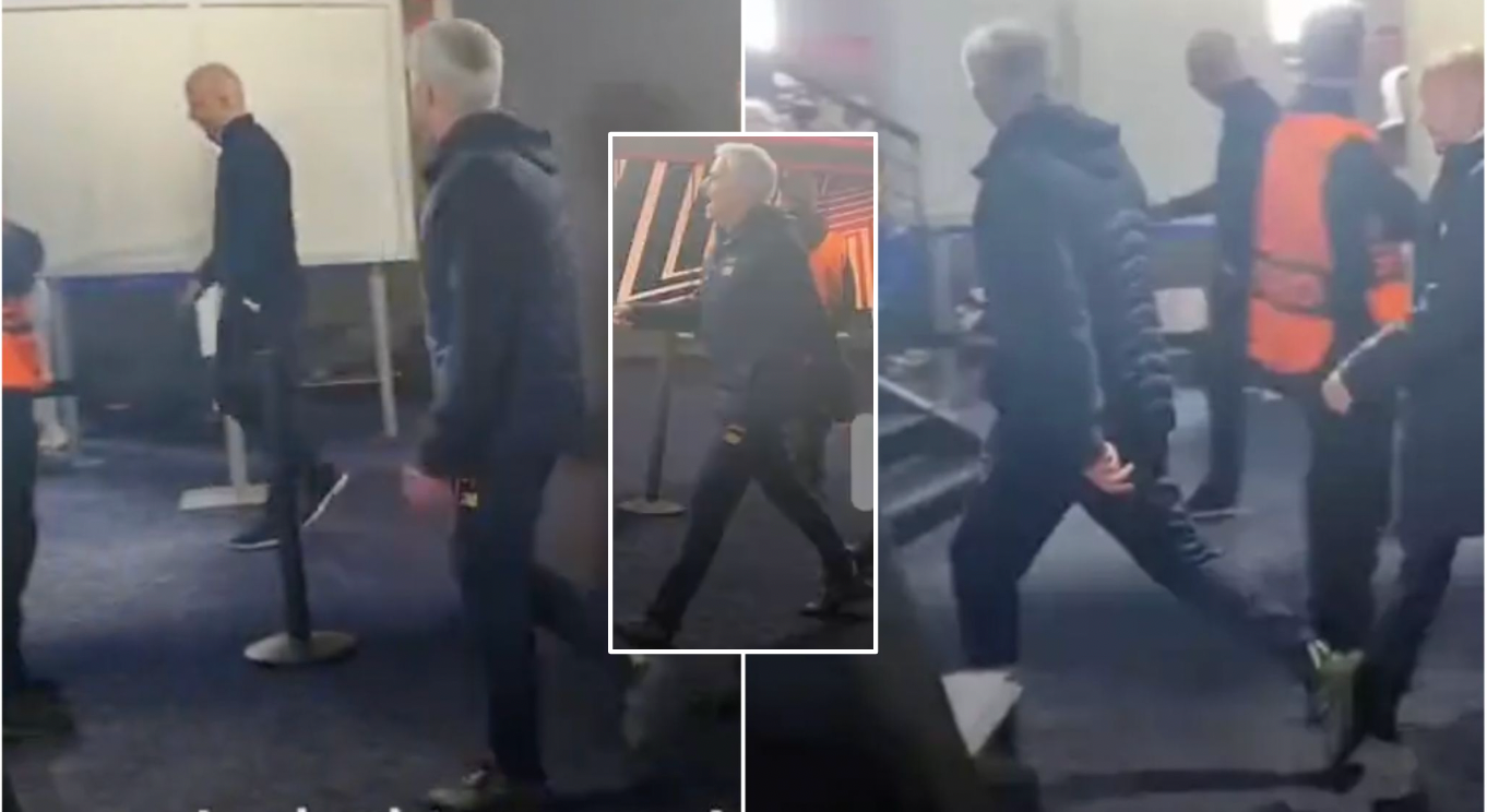 What Jose Mourinho Shouted At Arne Slot In Tunnel After Roma 4 1 Feyenoord 