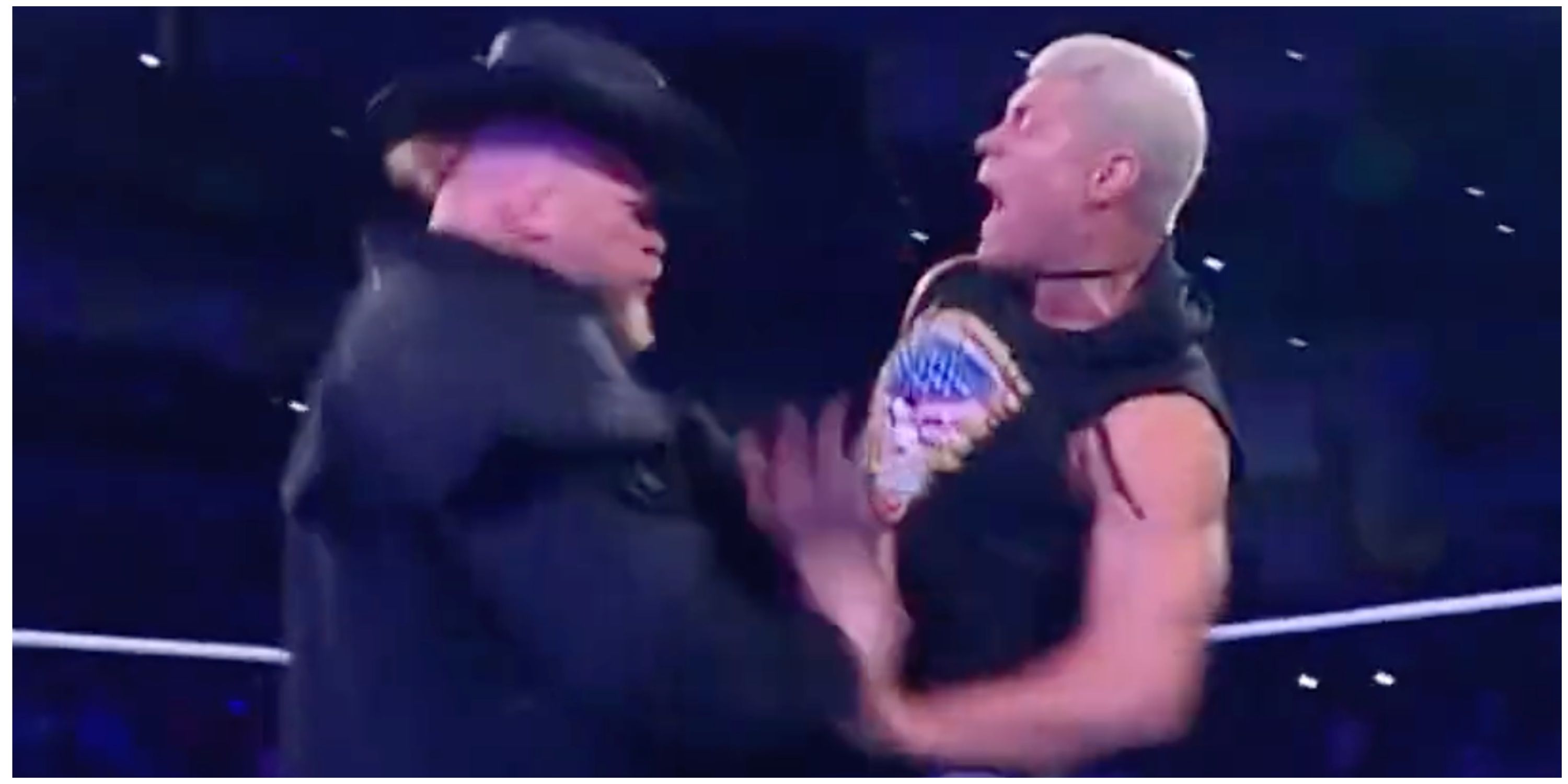 WWE Raw Cody Rhodes punches Brock Lesnar for real during chaotic segment