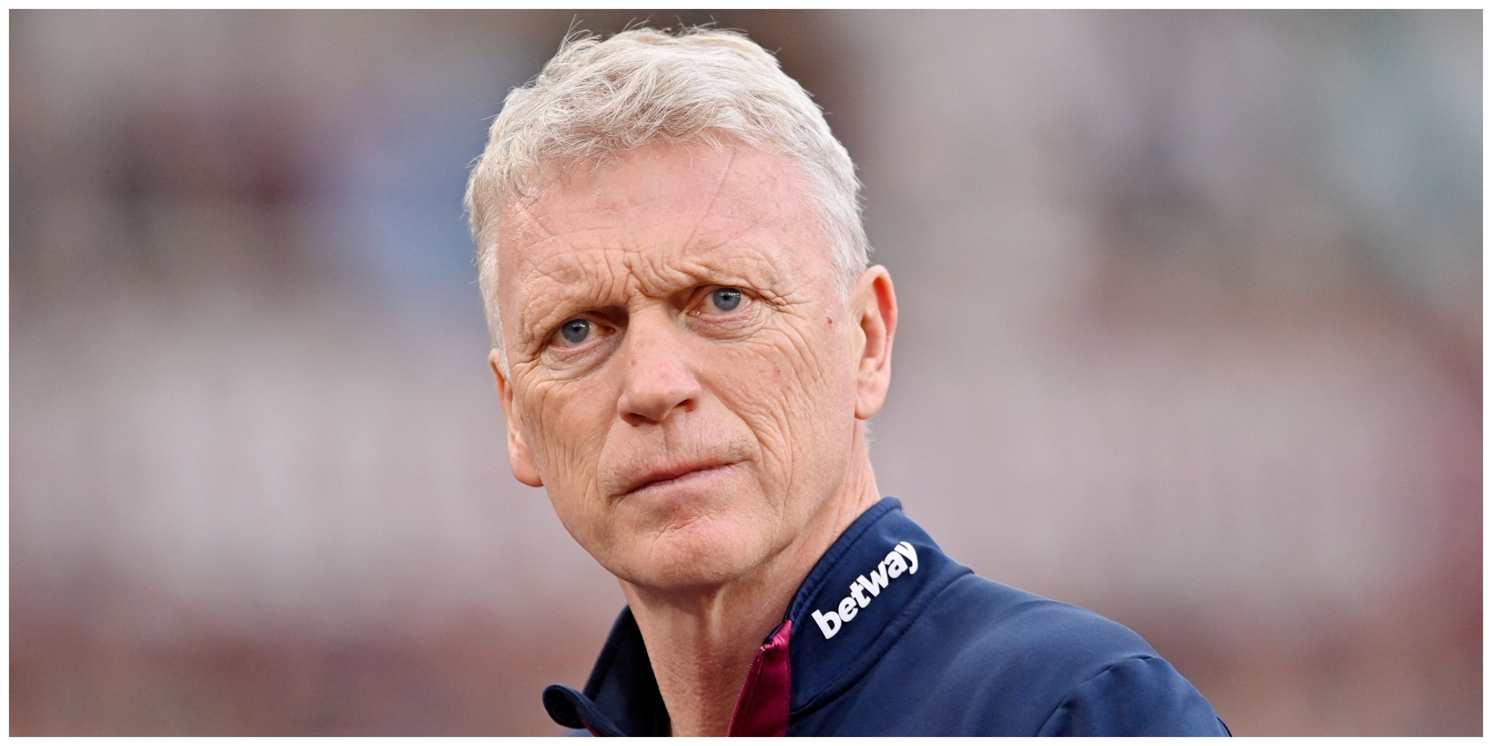 West Ham manager David Moyes looking serious