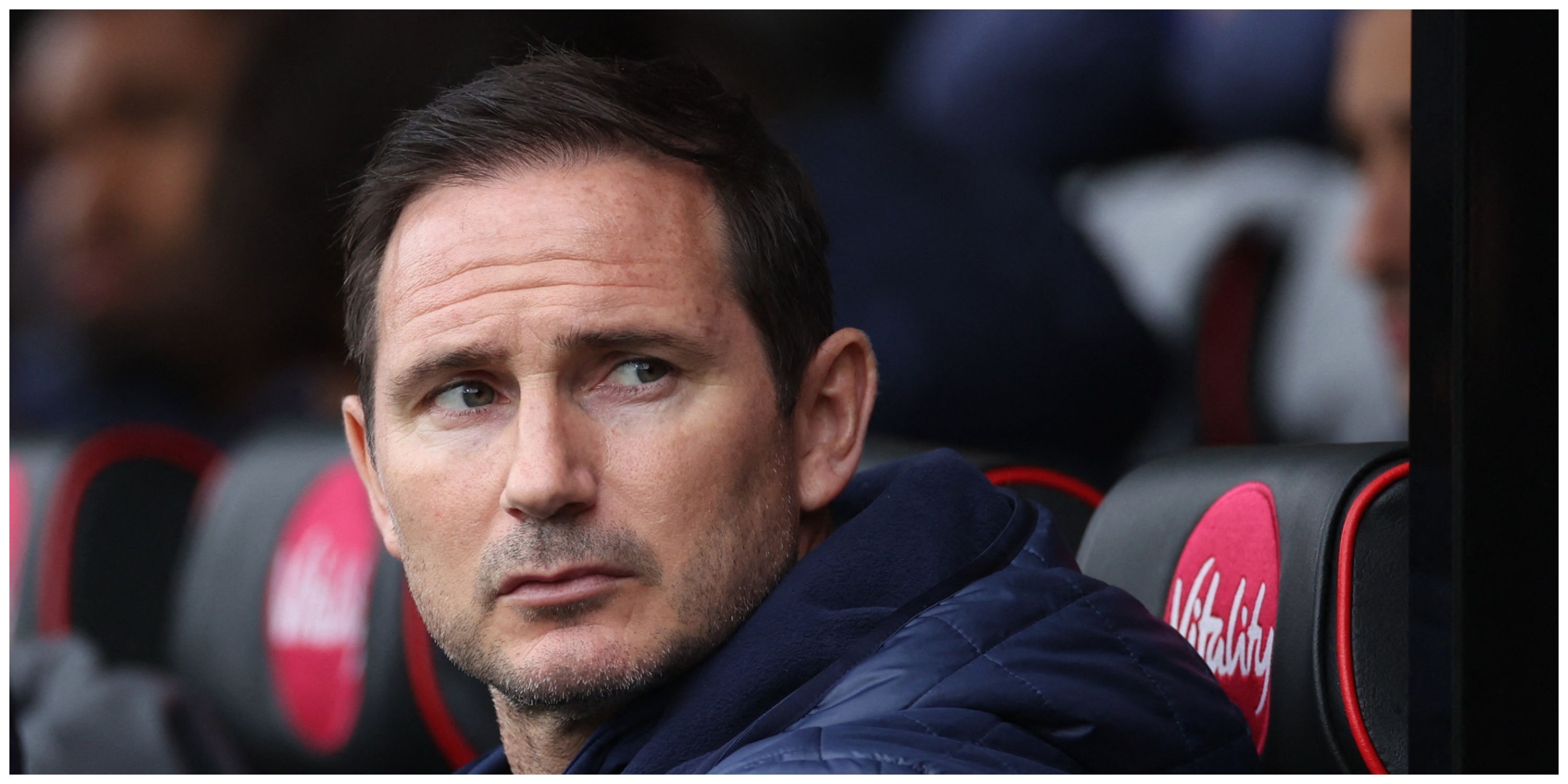 Chelsea interim manager Frank Lampard in Vitality Stadium dugout