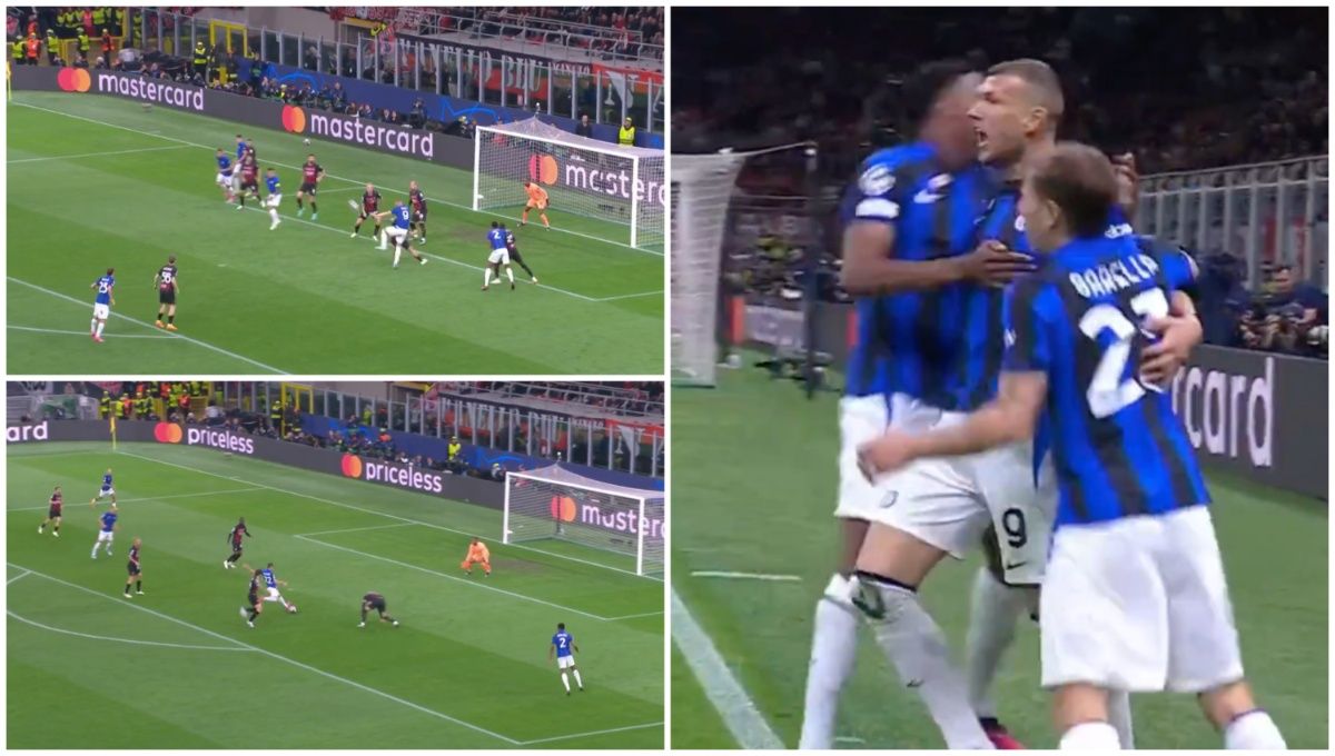 Ac Milan Vs Inter Edin Dzeko Scores Stunning Volley As Inter Take Early 2 0 Lead