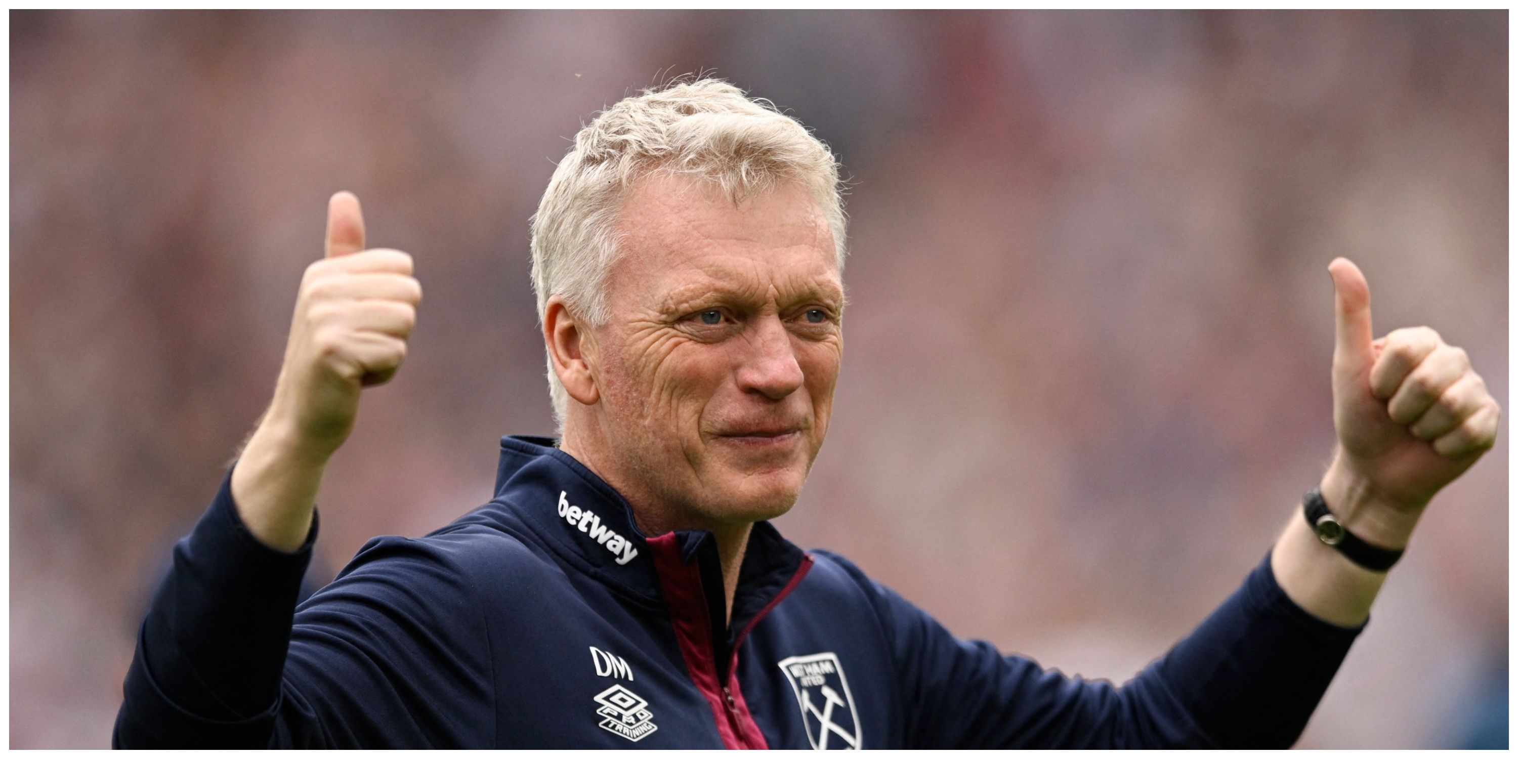 West Ham manager David Moyes giving thumbs up