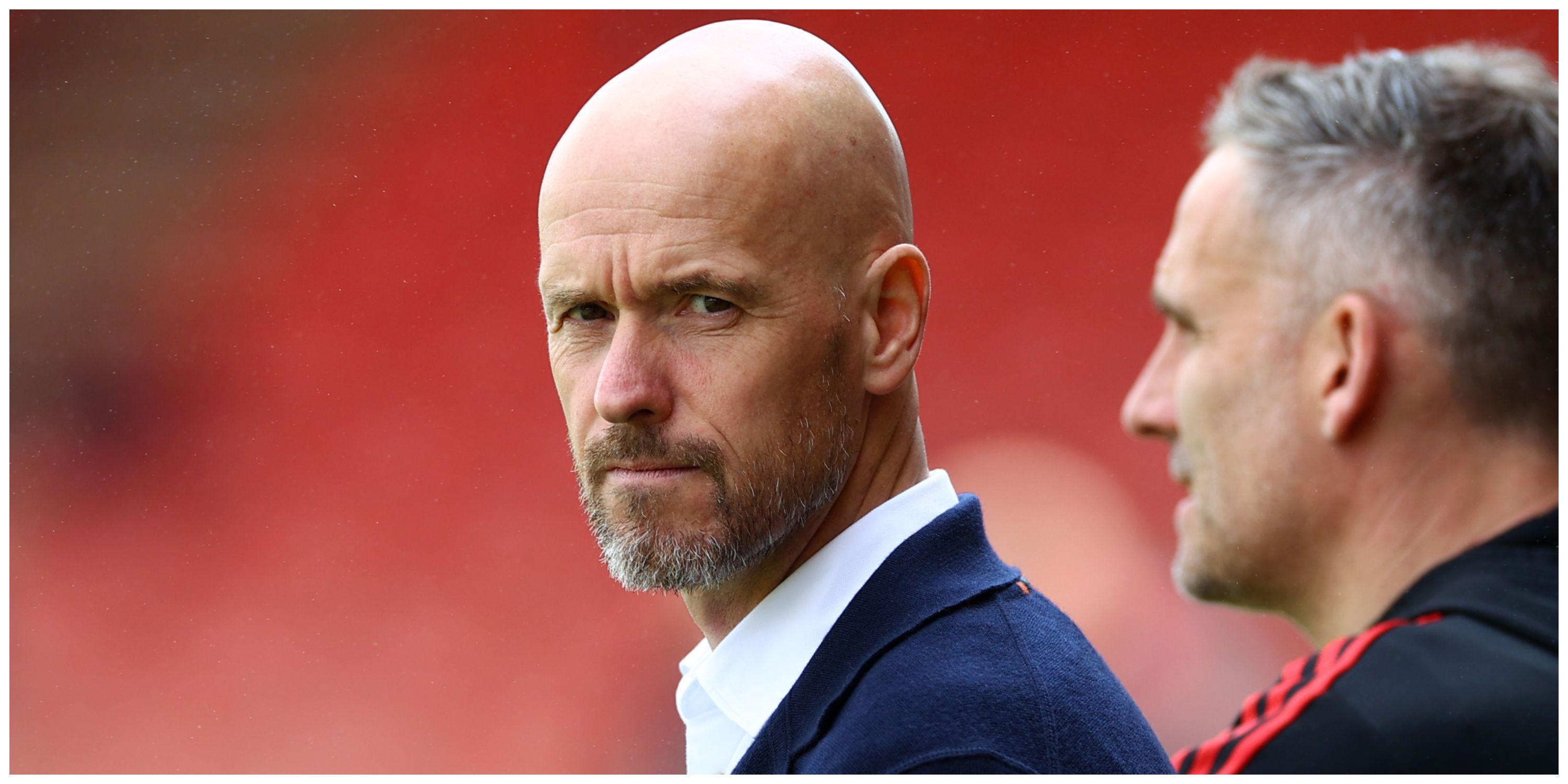 Manchester United manager Erik ten Hag looking into camera