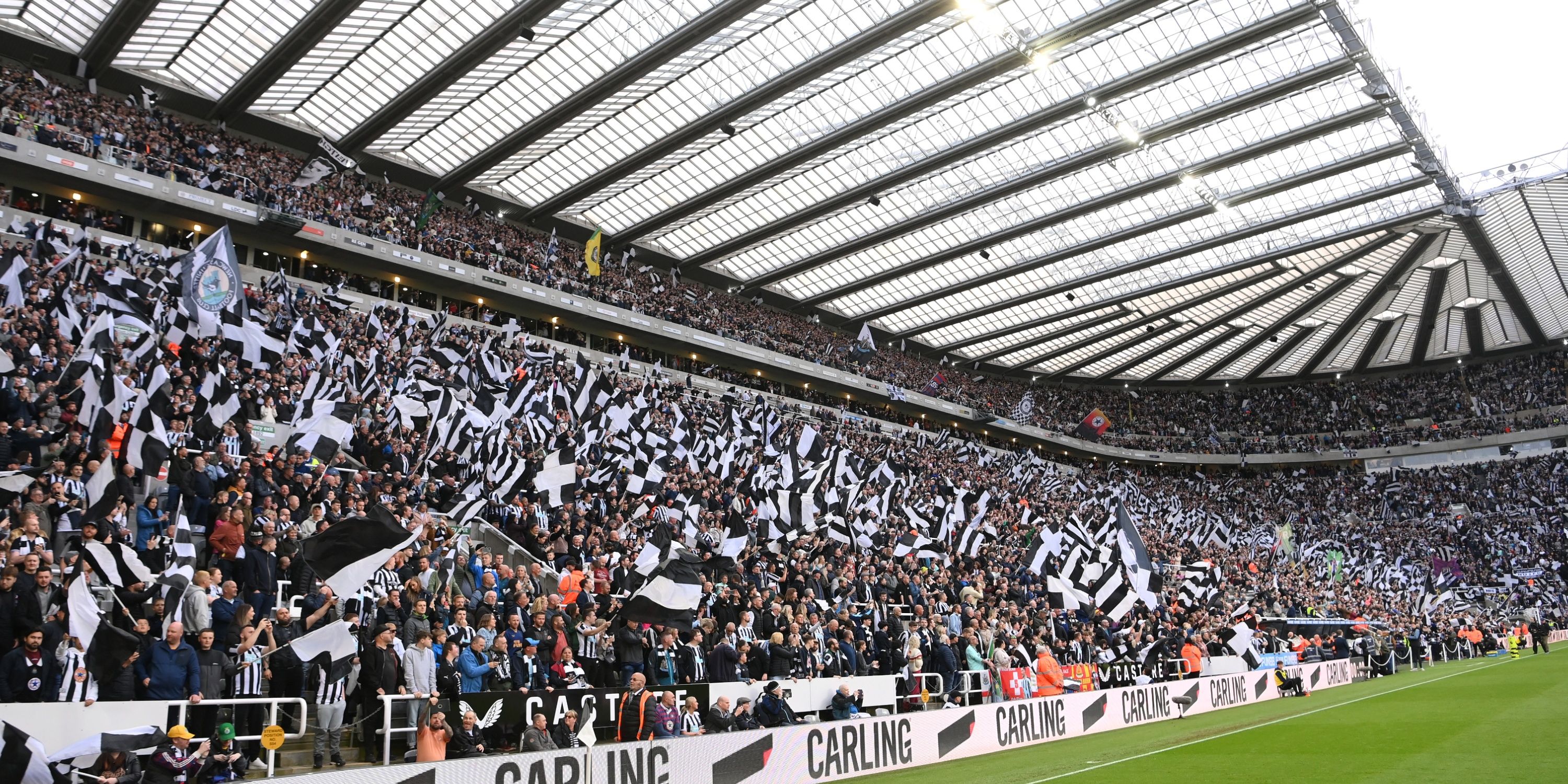 Newcastle fans at St James' Park.