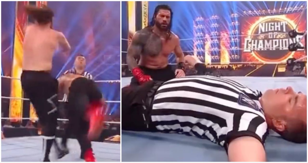 Roman Reigns' brilliant five-word comment after spearing ref at WWE Night of Champions