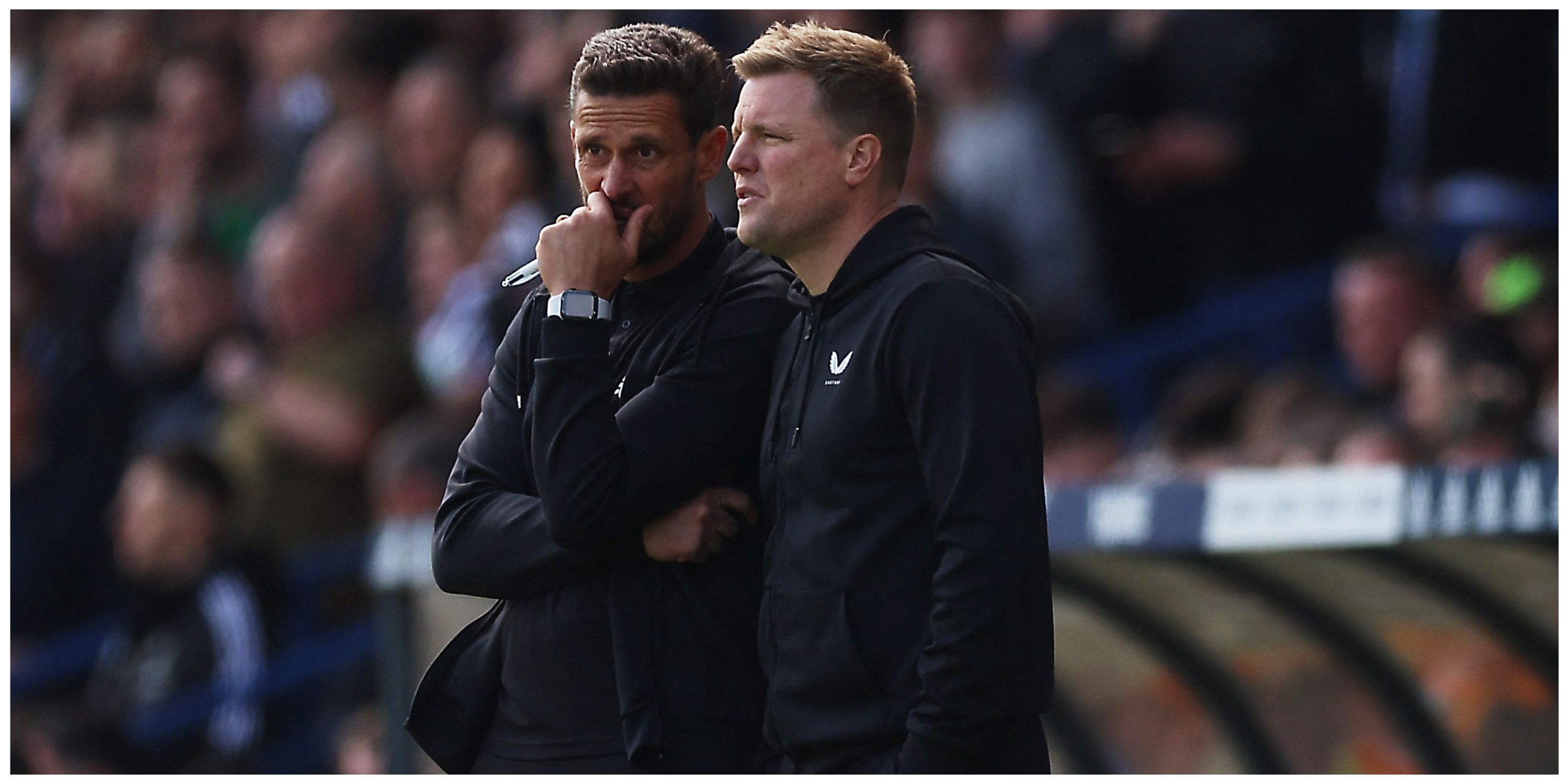 Newcastle United manager Eddie Howe and assistant manager Jason Tindall