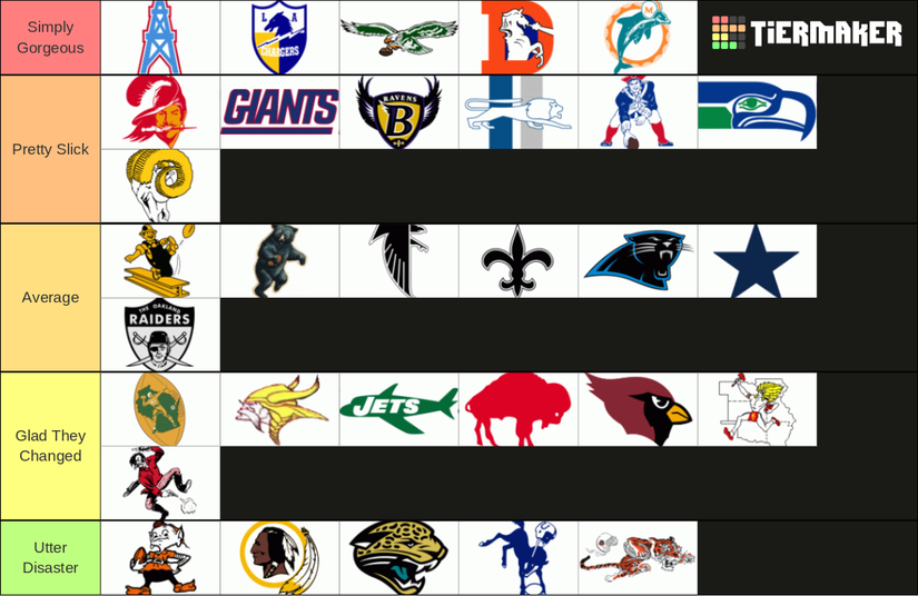 NFL: Ranking throwback logos from 'Simply Gorgeous' to 'Utter Disaster'