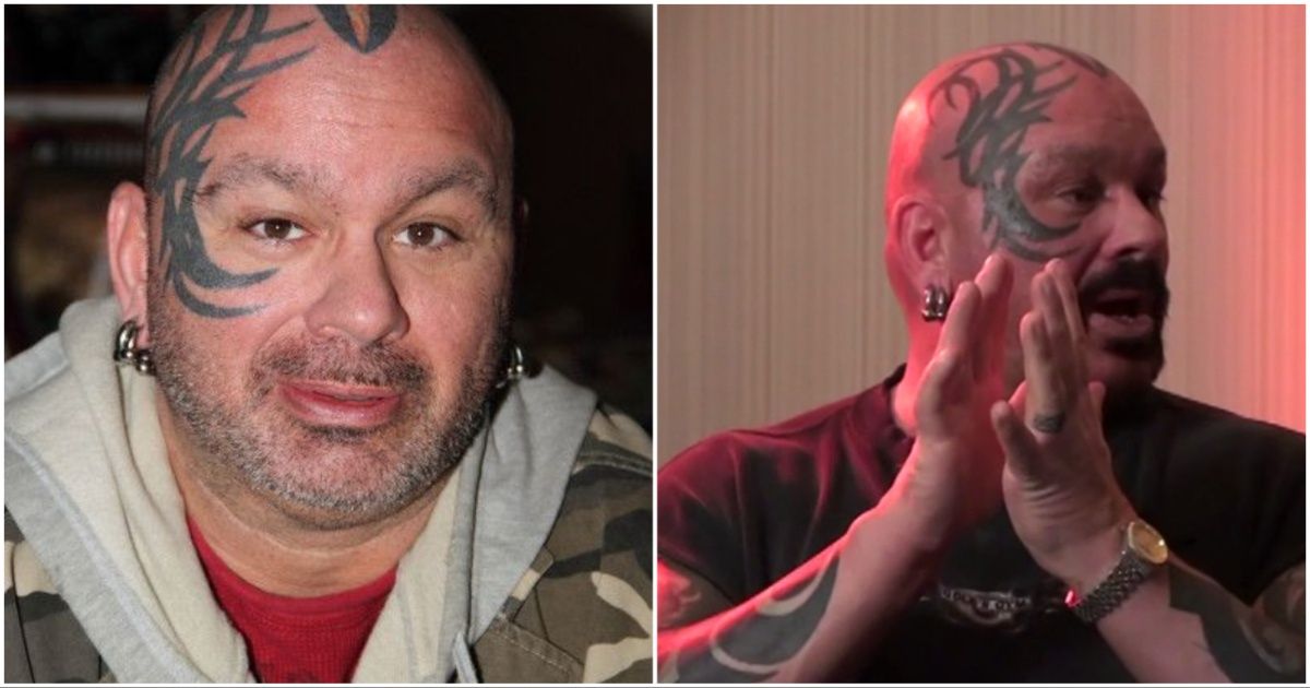 Perry Saturn face tattoo