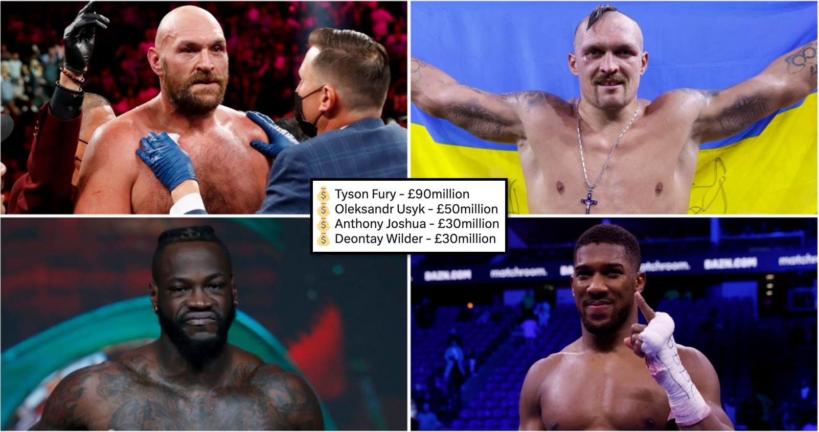 Tyson Fury vs Deontay Wilder: height, weight & reach comparison