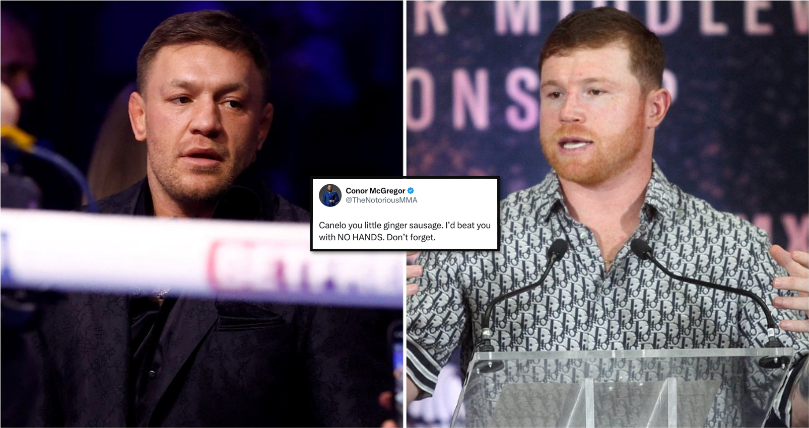 Conor McGregor's 13-word response to Canelo saying he'd beat him with one hand