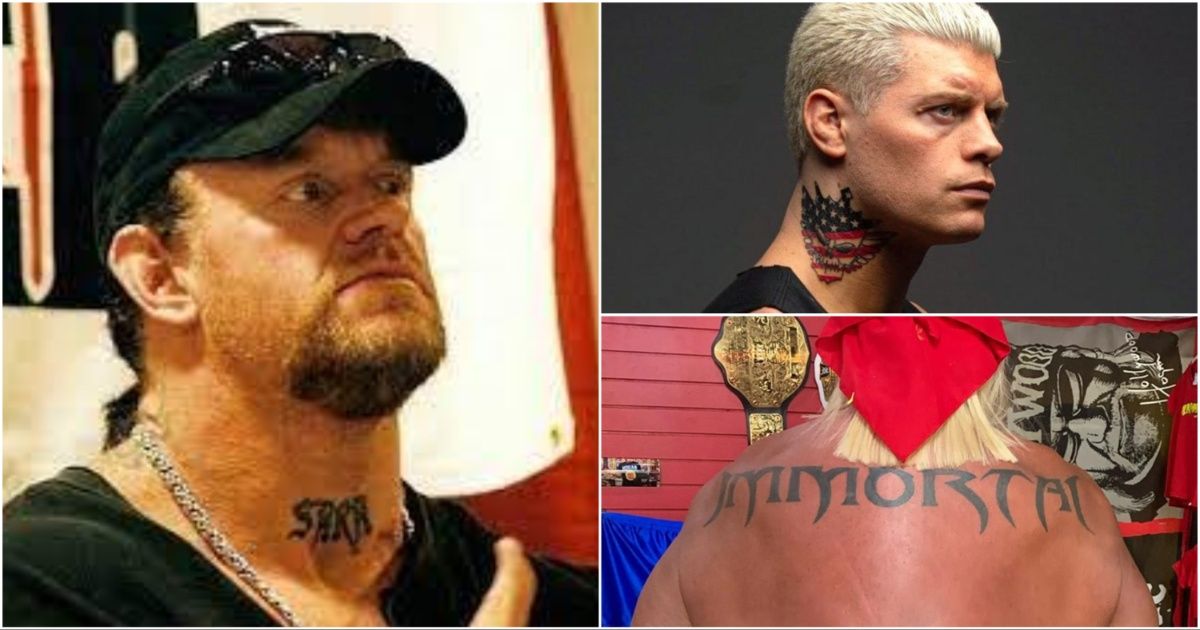 Worst wrestler tattoos they regret - The Undertaker Sara tattoo, Cody Rhodes neck tattoo and Hulk Hogan Immortal tattoo 