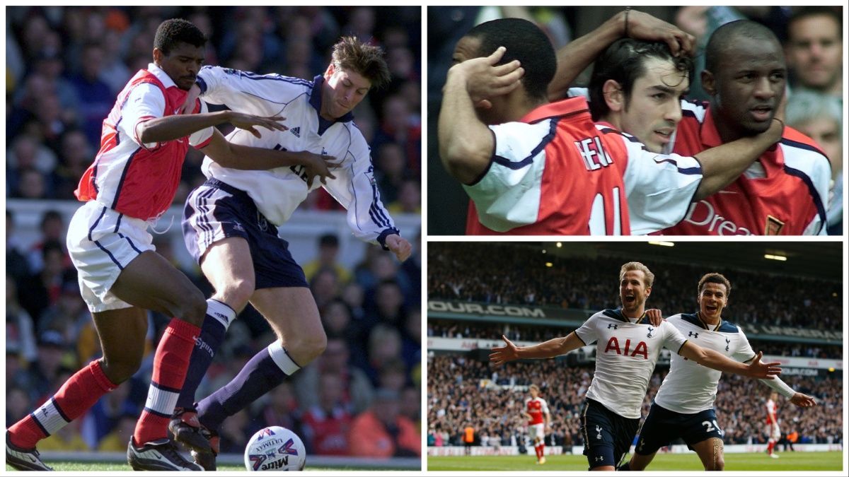 Collage of Arsenal vs Spurs rivalry