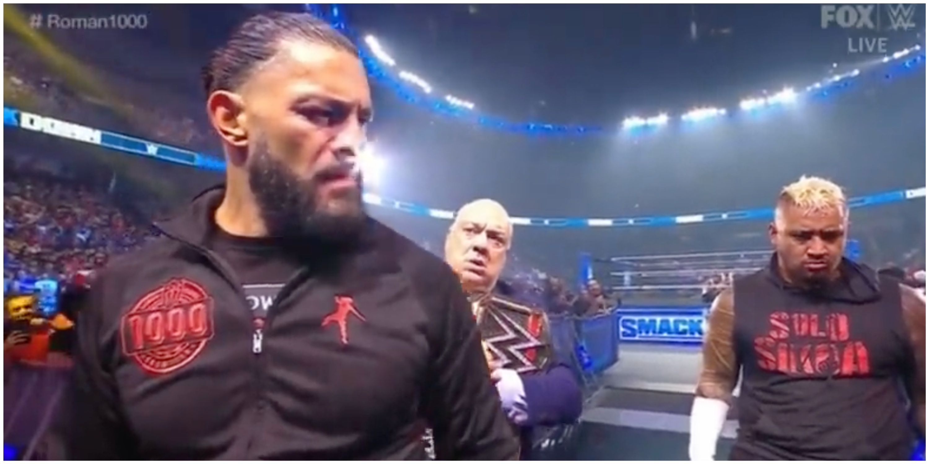 Roman Reigns' 11word message to Paul Heyman & Solo Sikoa at the end of