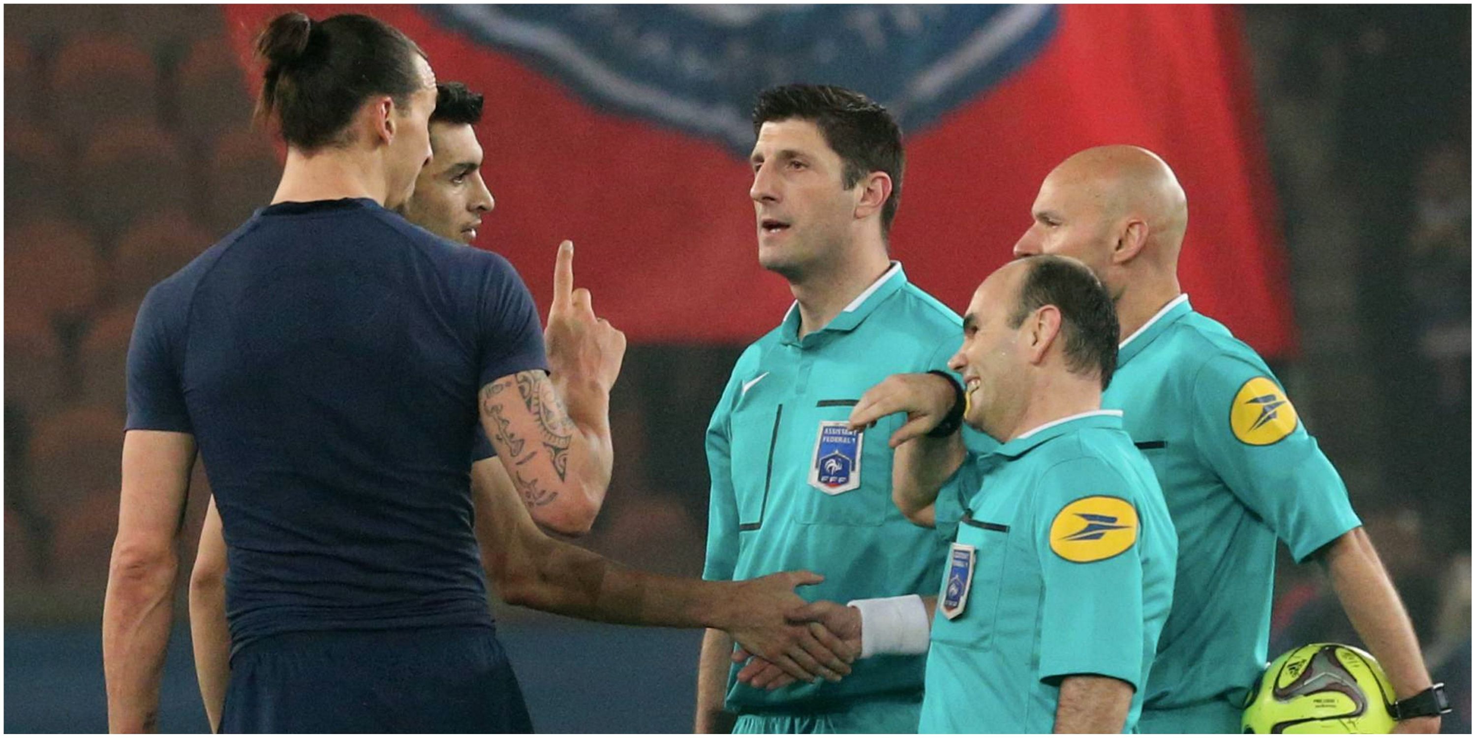 Zlatan Ibrahimovic was once refused hat-trick match ball by referee Tony Chapron