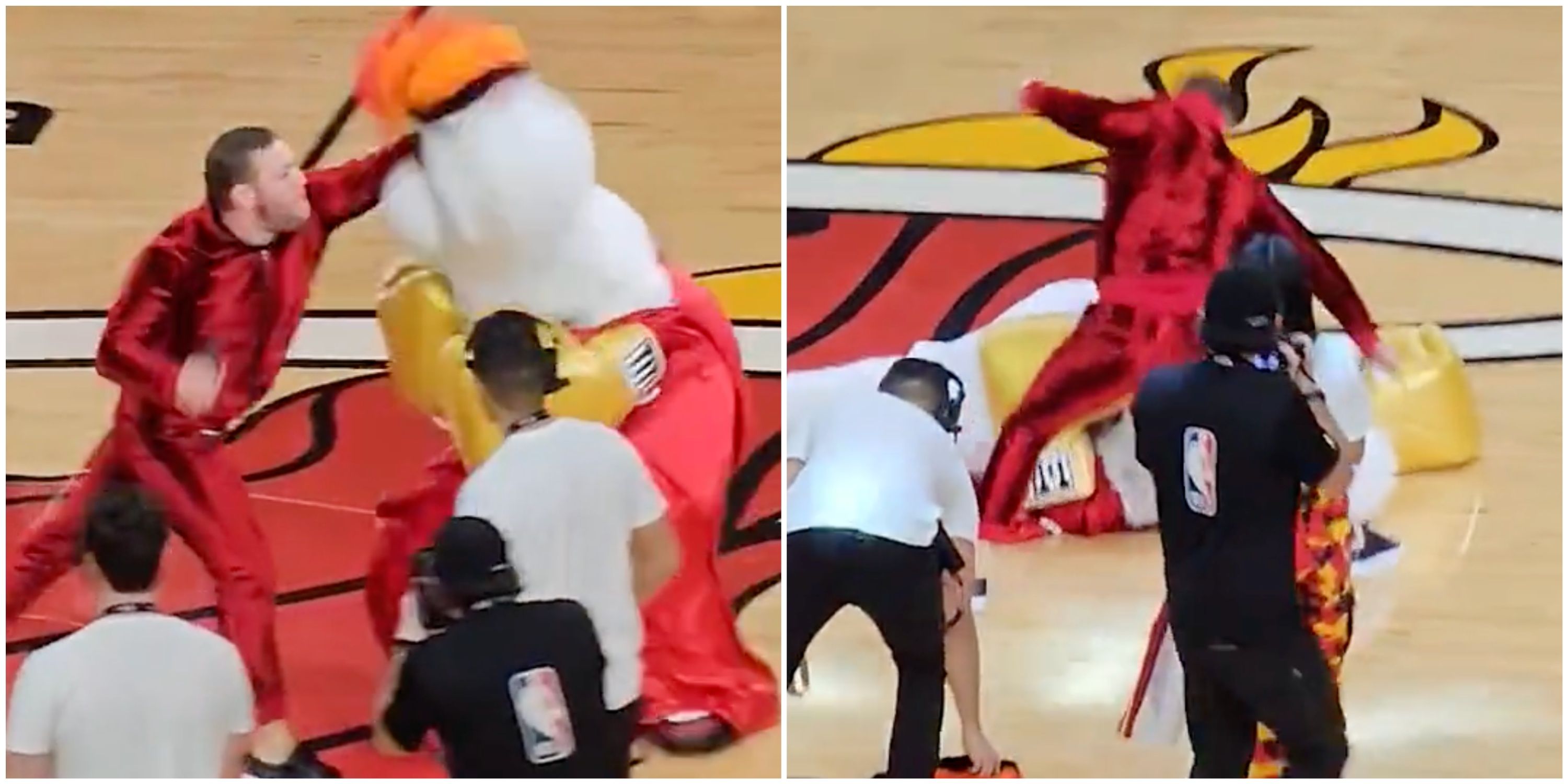 Conor McGregor Knocks Out NBA Mascot & Then Punches It On The Ground