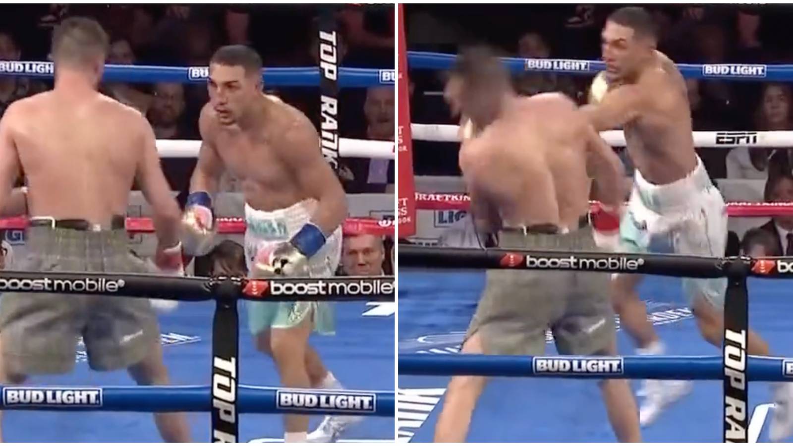 Teofimo Lopez lands incredible jumping punch during dominant Josh ...