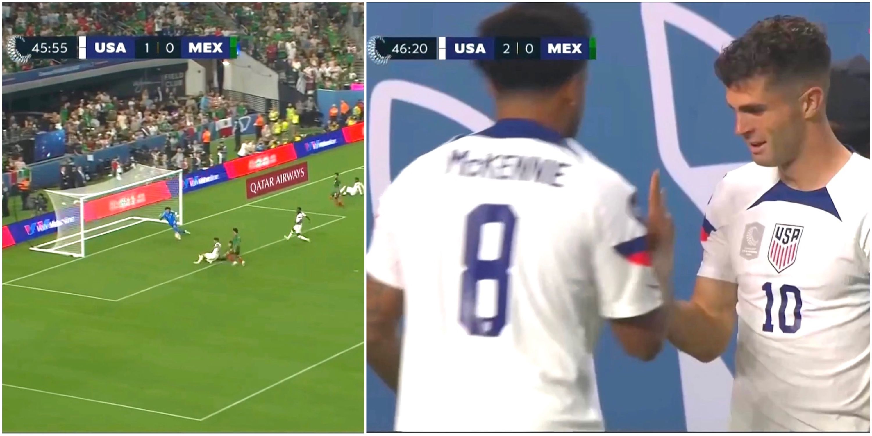 Christian Pulisic and Weston McKennie’s ice-cold celebration during USA 3-0 Mexico goes viral