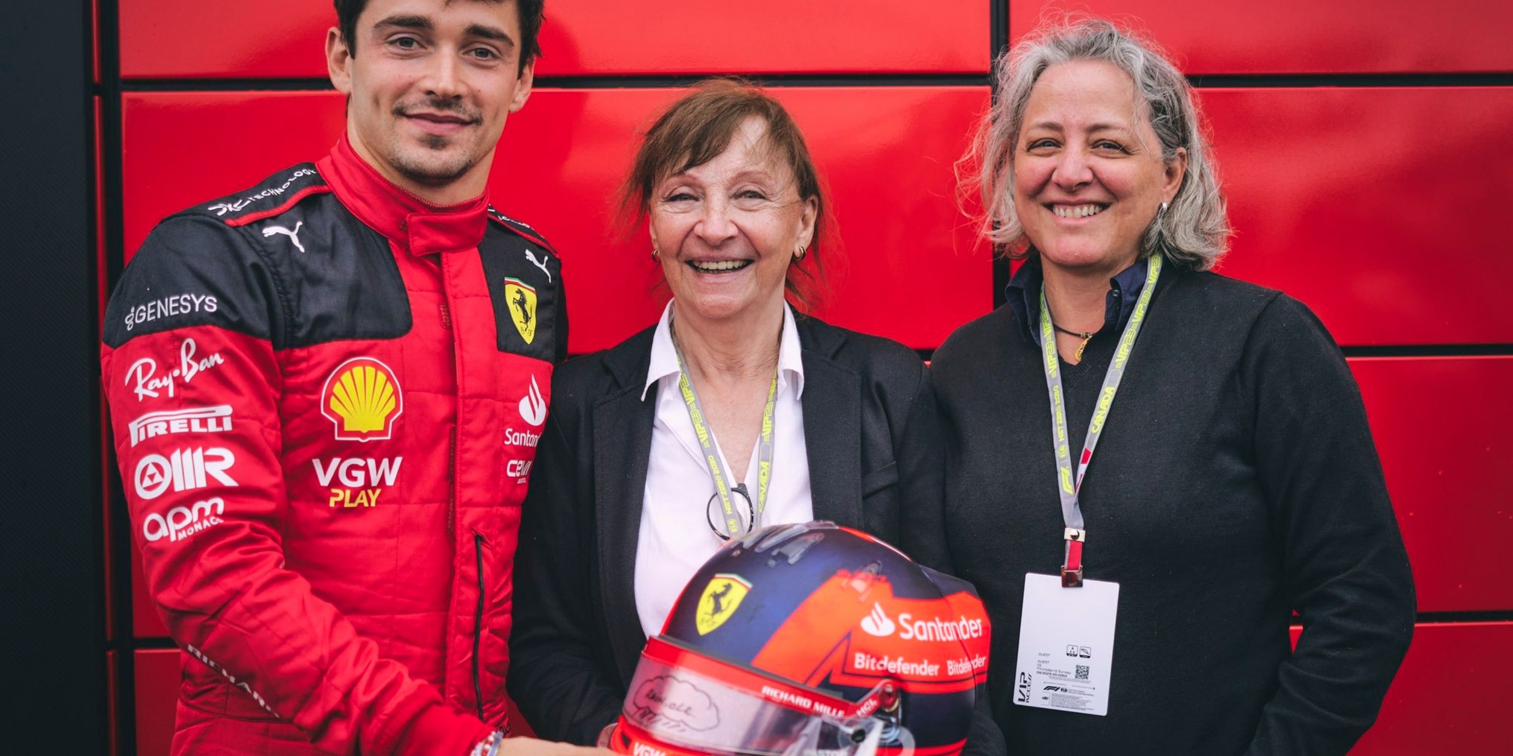 Charles Leclerc and Gilles Villeneuve's family