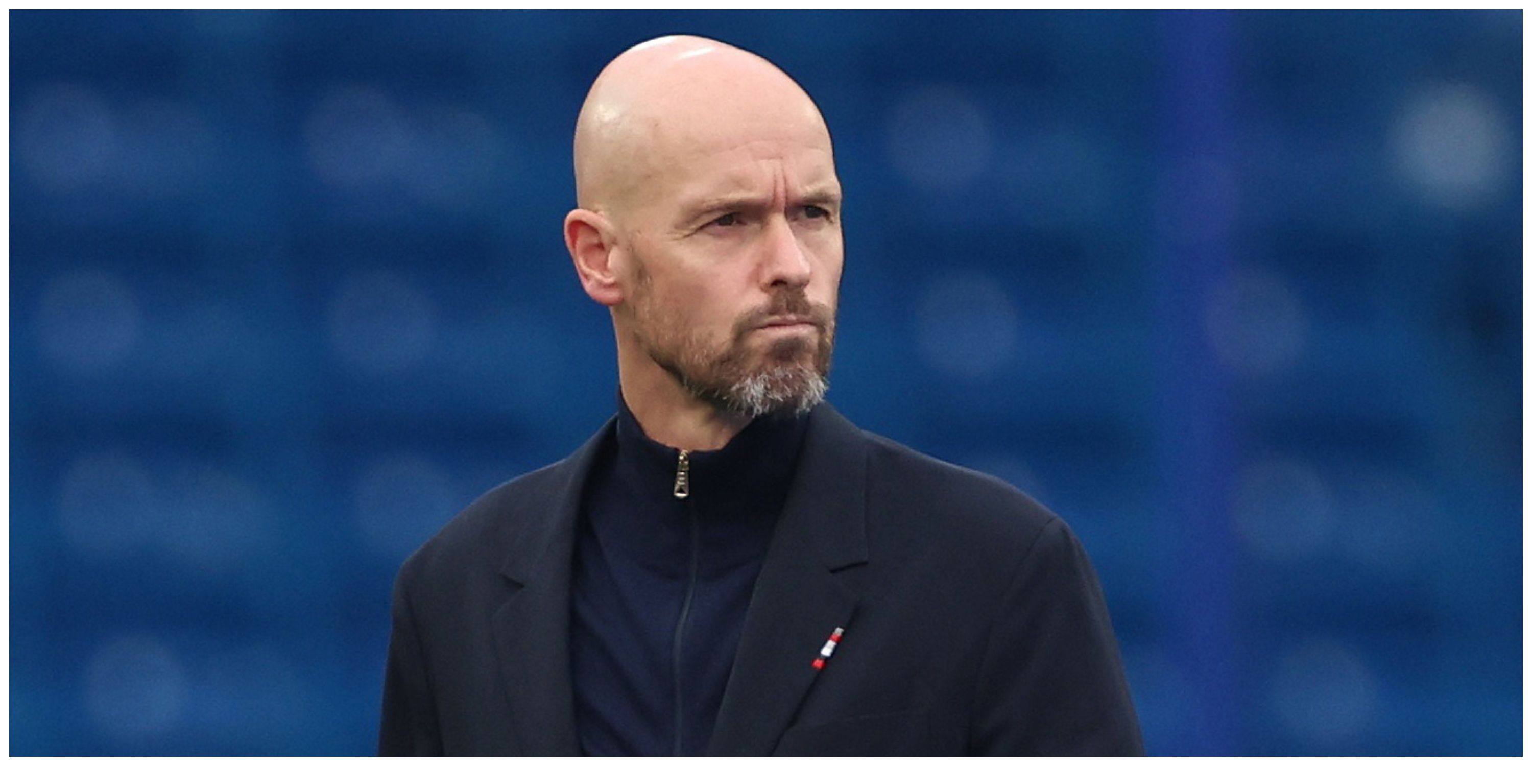 Manchester United manager Erik ten Hag looking serious