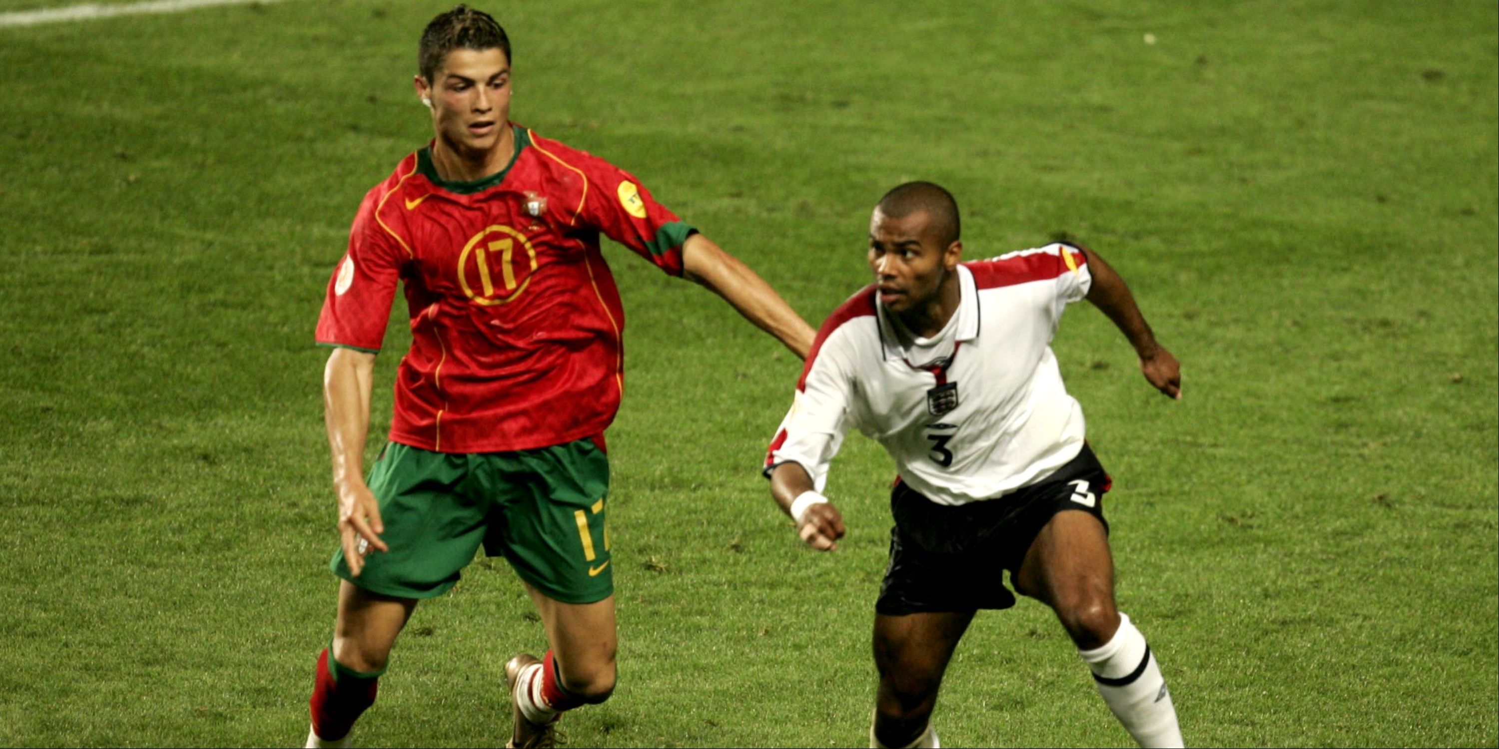 Ashley Cole and Cristiano Ronaldo at Euro 2004.
