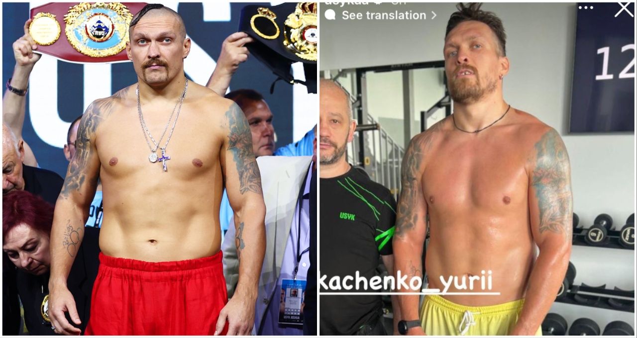 Oleksandr Usyk's current physique looks different to when he fought ...