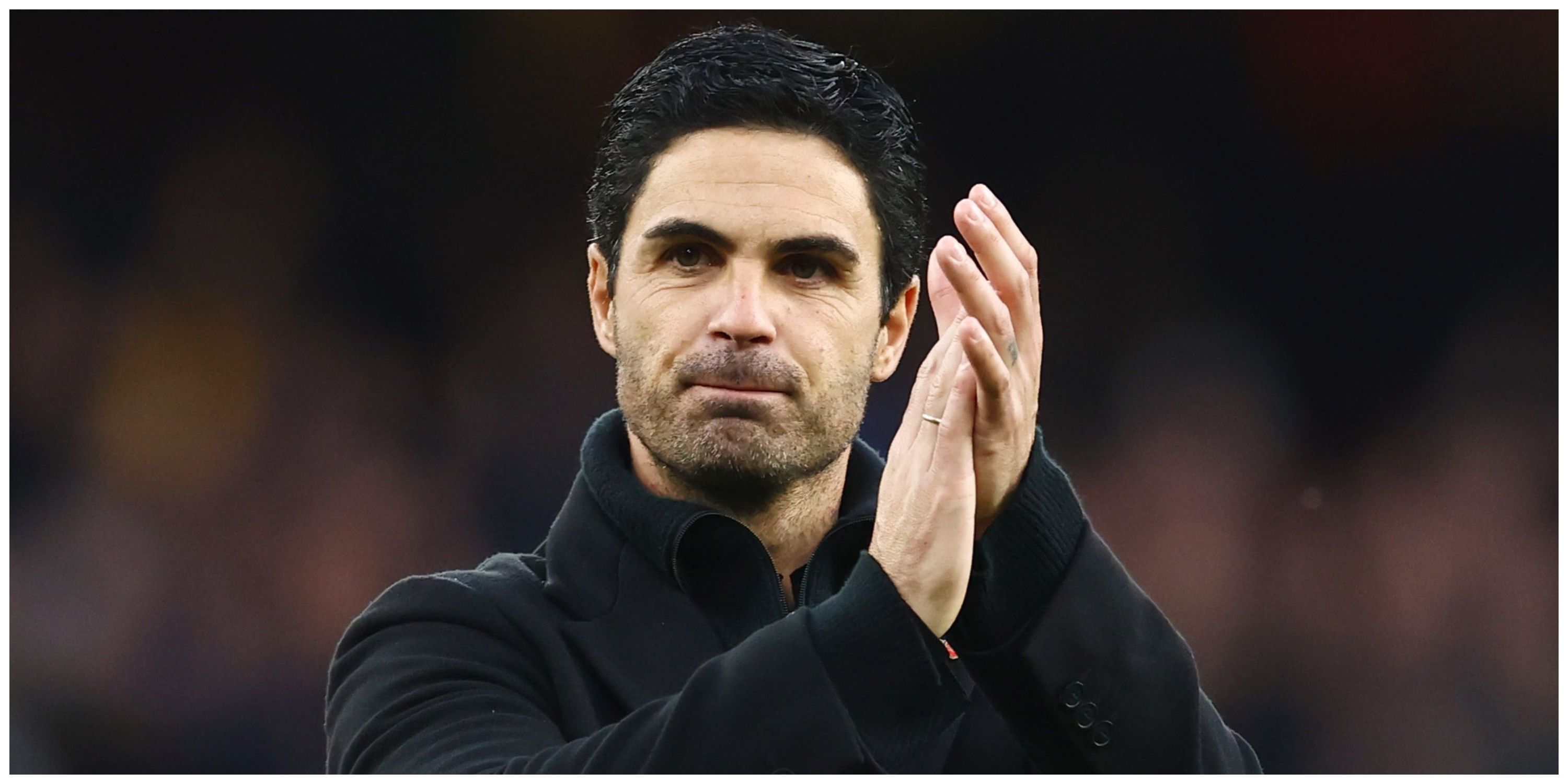 Arsenal manager Mikel Arteta clapping