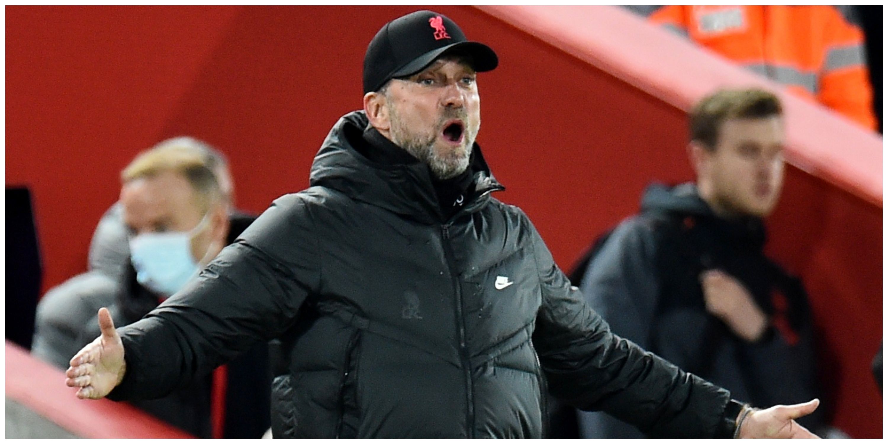 Liverpool manager Jurgen Klopp looking surprised