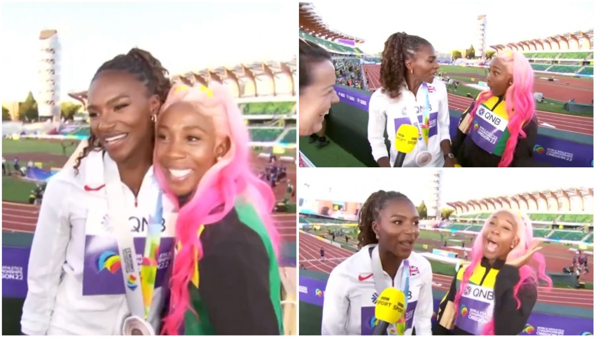 Dina Asher-Smith & Shelly-Ann Fraser-Pryce once had a hilarious interview after a world final
