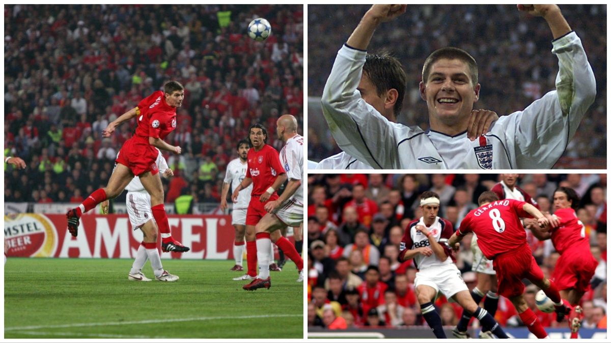 Collage of Gerrard's greatest goals
