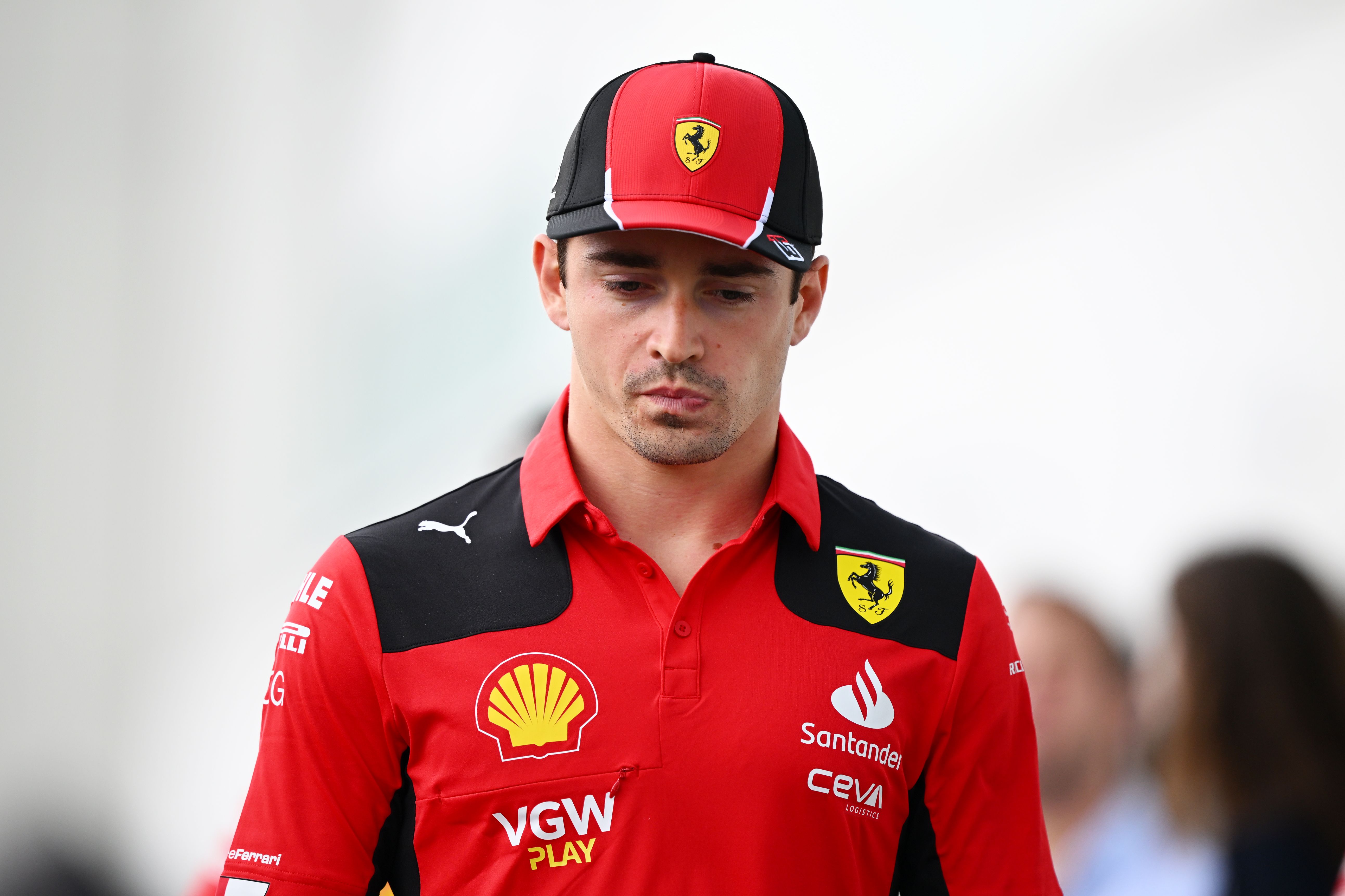 Charles Leclerc in the Canadian GP paddock