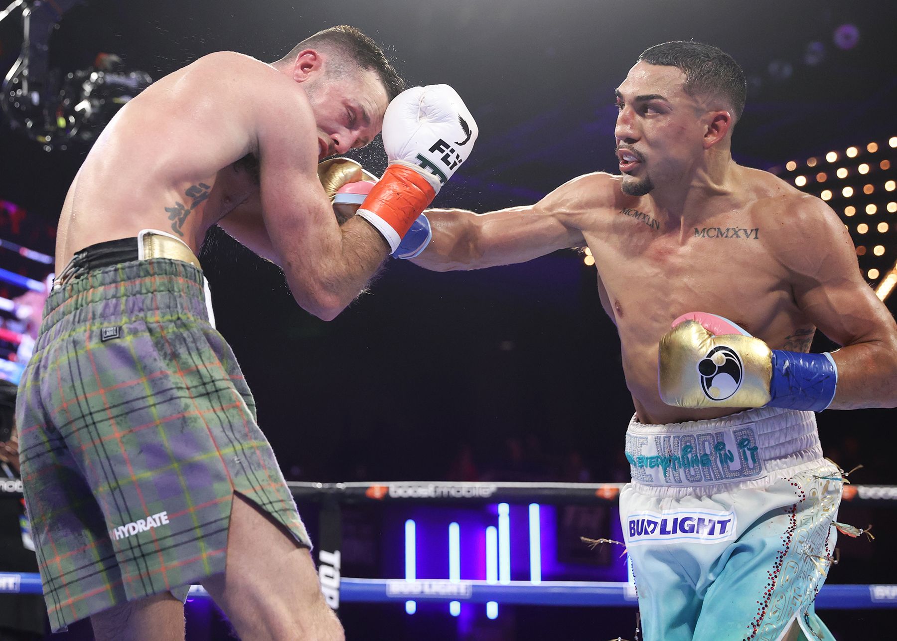 Teofimo Lopez lands incredible jumping punch during dominant Josh ...