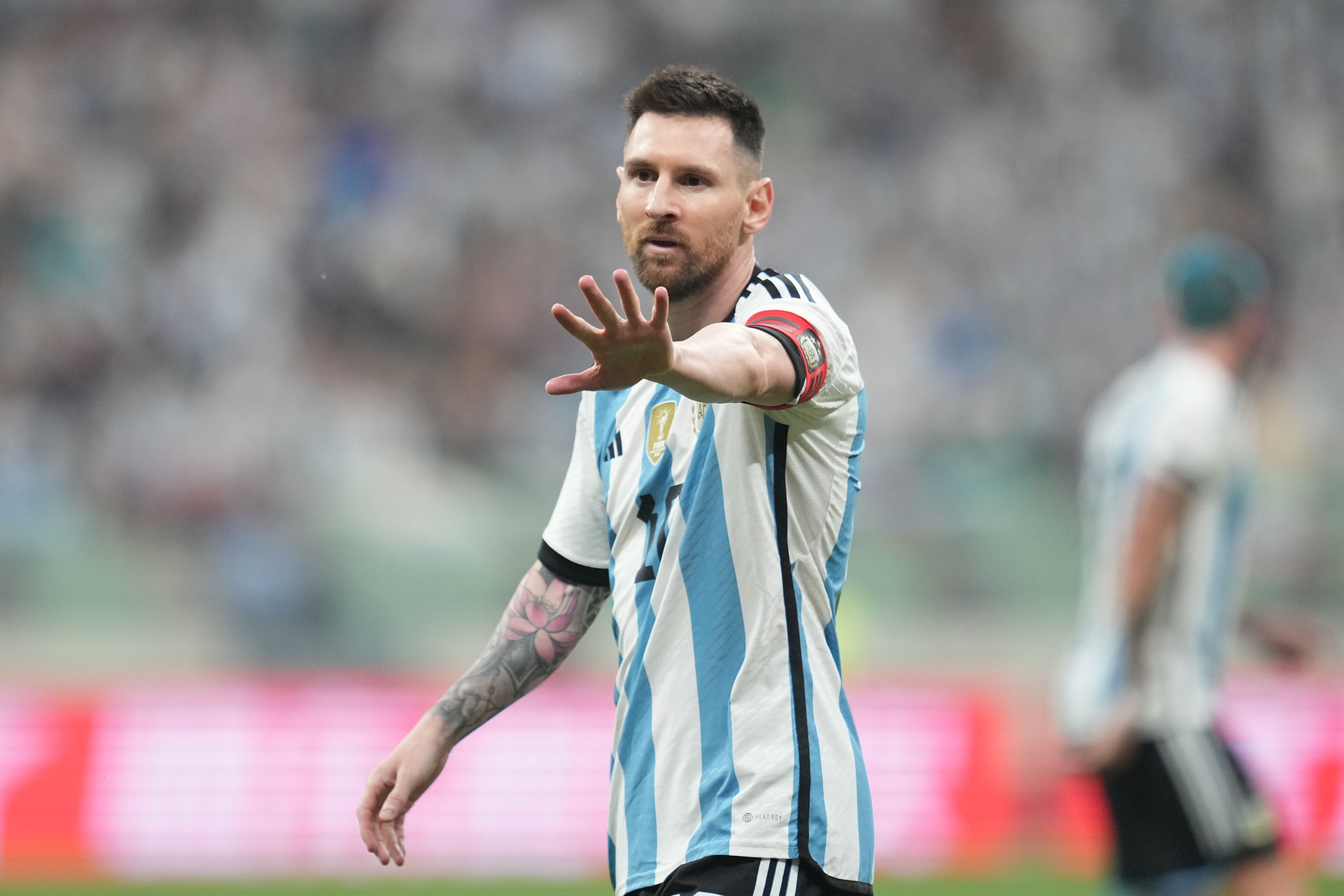 Lionel Messi captaining Argentina