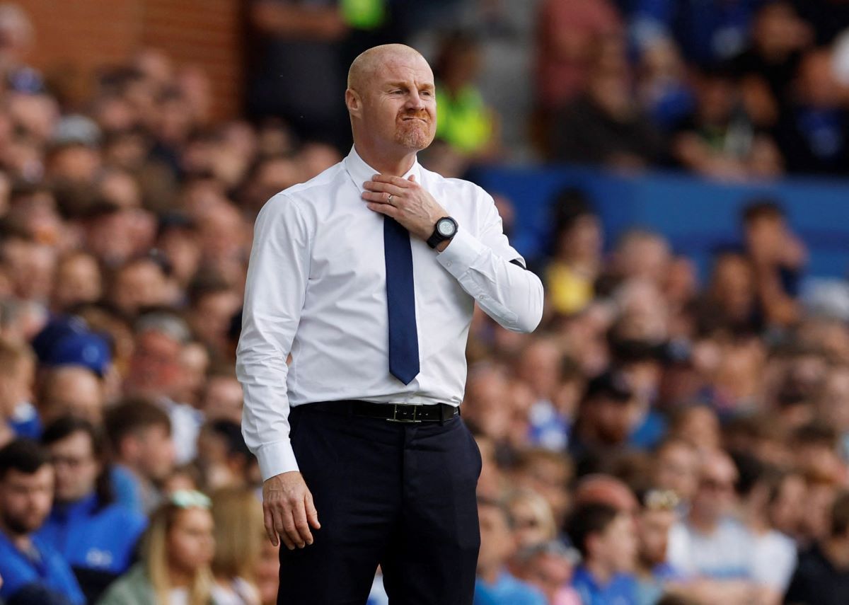 Everton manager Sean Dyche on the touchline
