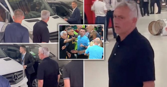 Jose Mourinho abuses match officials in car park after Europa League final loss