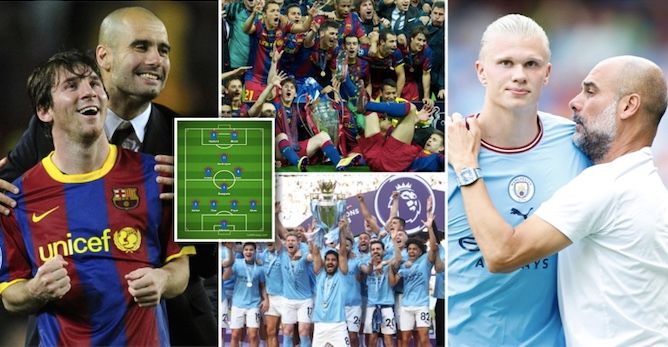 From Messi to De Bruyne: A Pep Guardiola Barcelona/Manchester City Combined XI