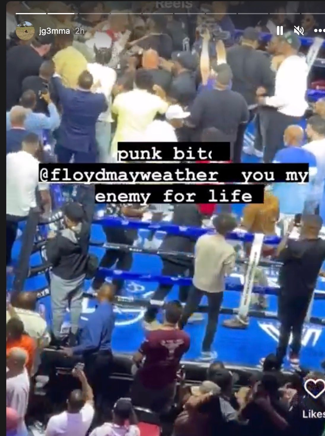 Floyd Mayweather fight ends in chaos as John Gotti III sparks brawl ...