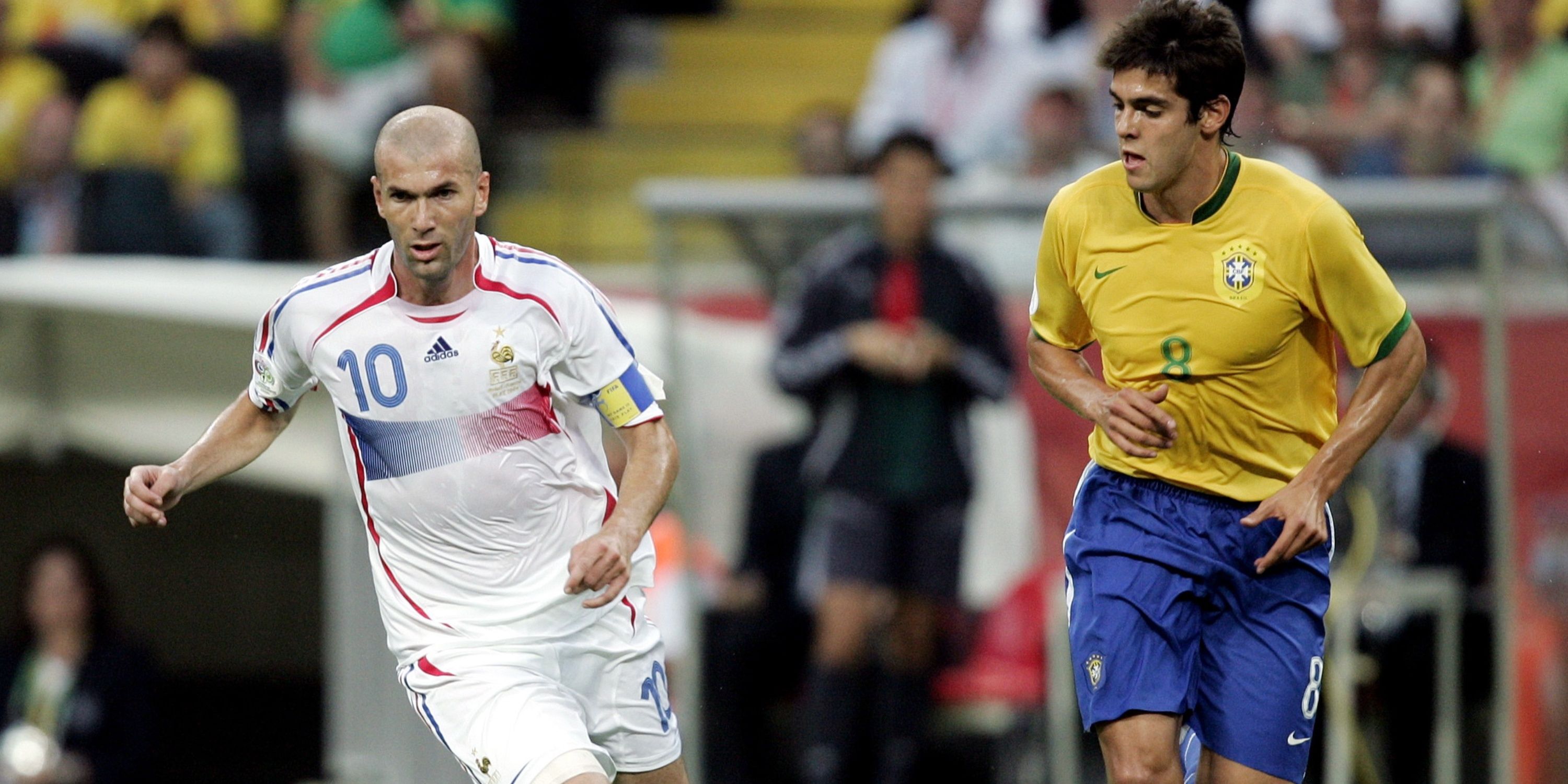 Zinedine Zidane was injured for masterclass in France vs Brazil at