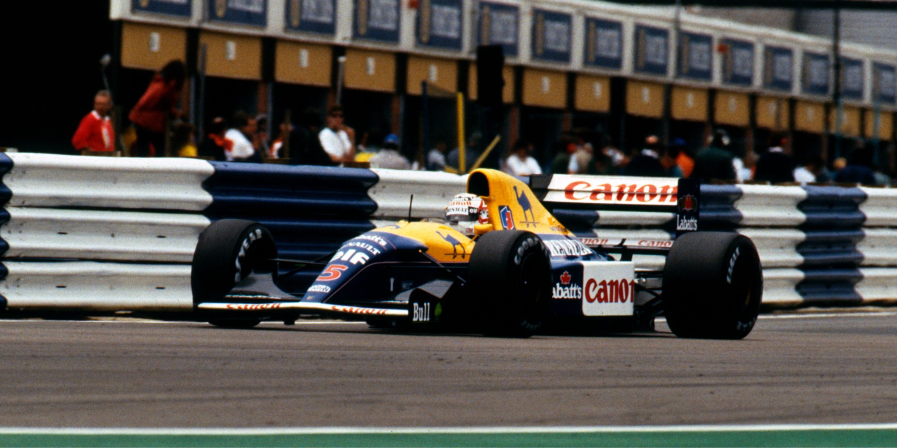 Nigel Mansell driving the Williams