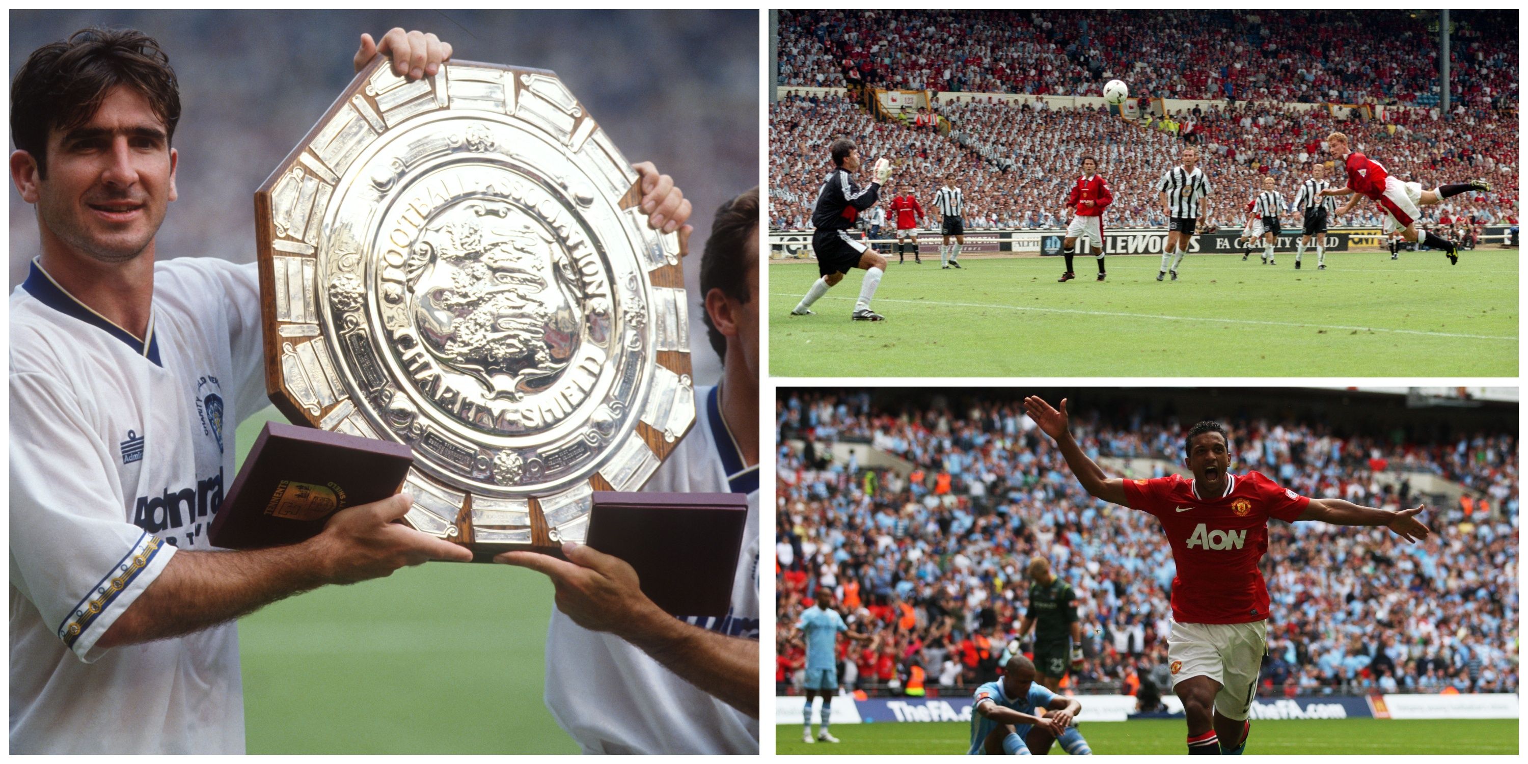 A collage of classic Community Shield games.