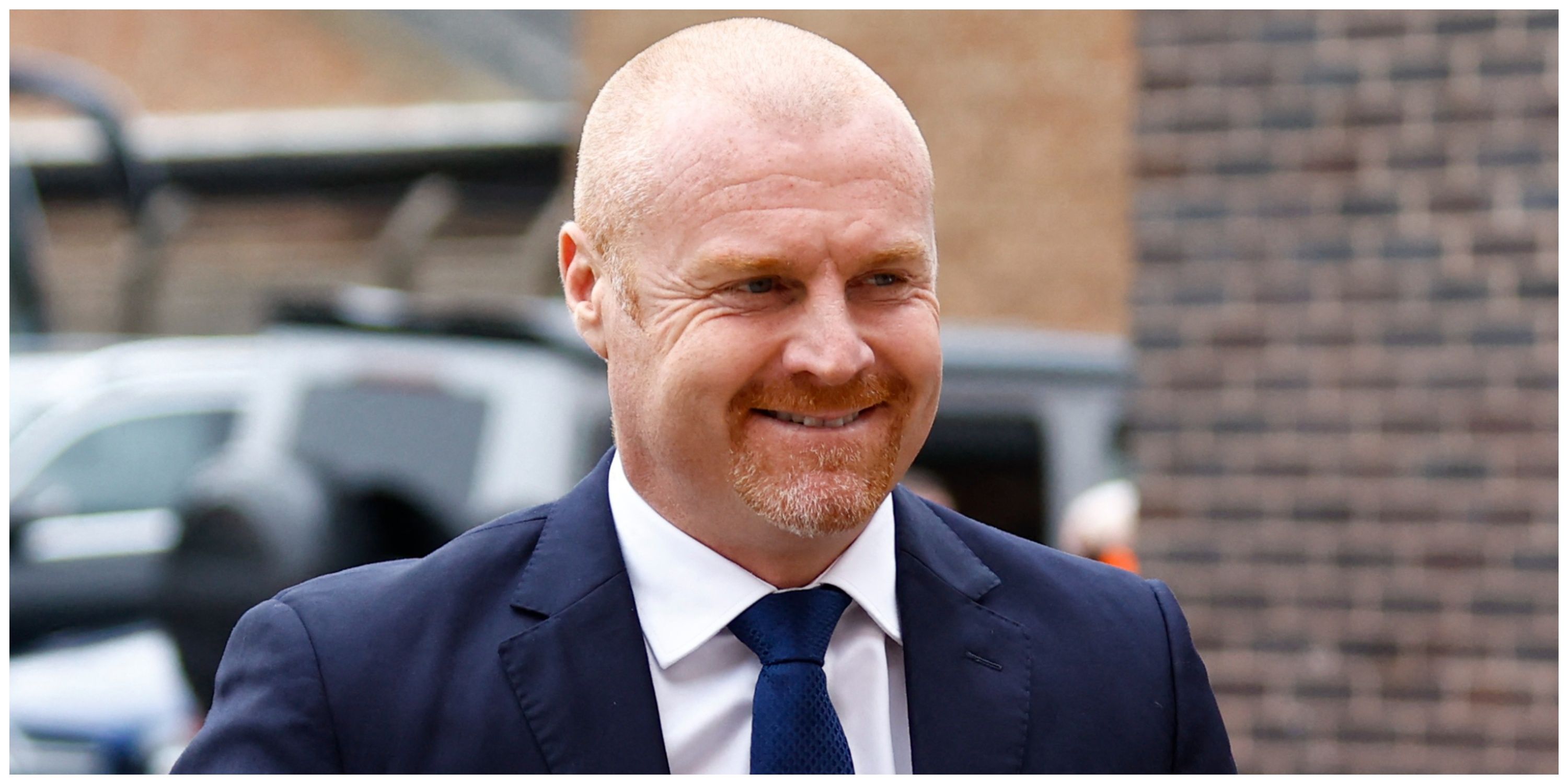 Everton manager Sean Dyche smiling