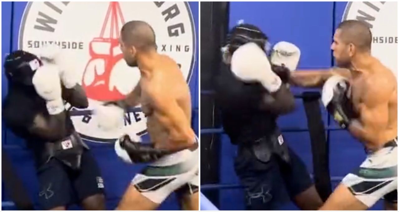 UFC Alex Pereira shows off skills in sparring with Olympic boxer