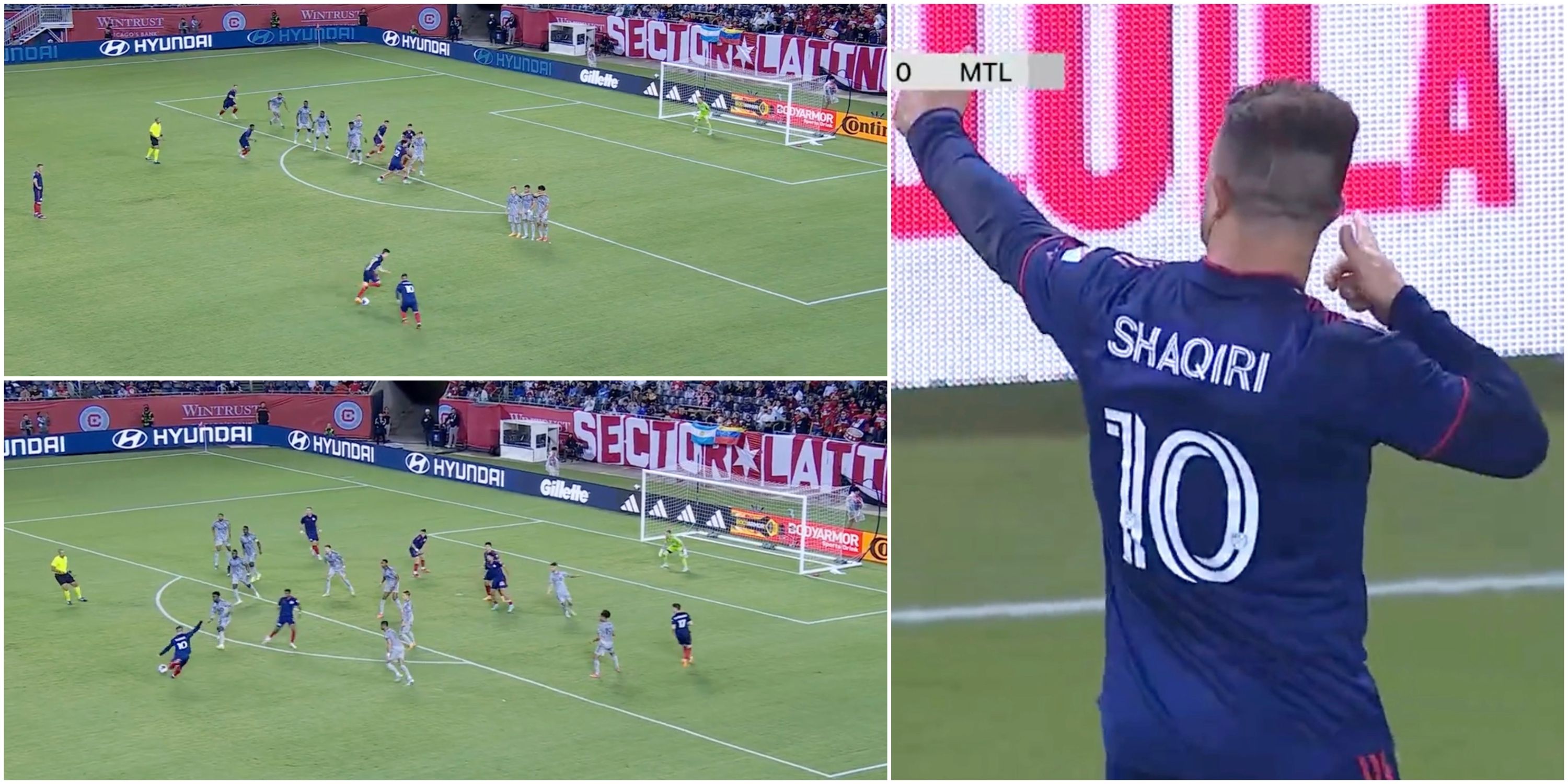 Xherdan Shaqiri scores outrageous MLS goal after clever free-kick routine