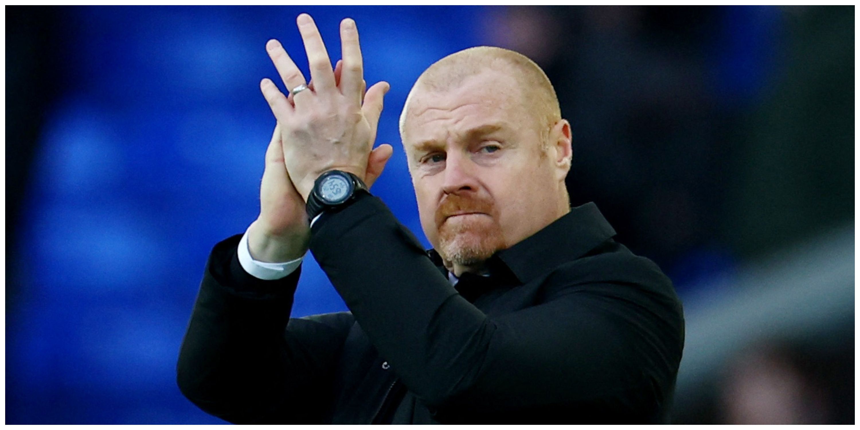 Everton manager Sean Dyche clapping
