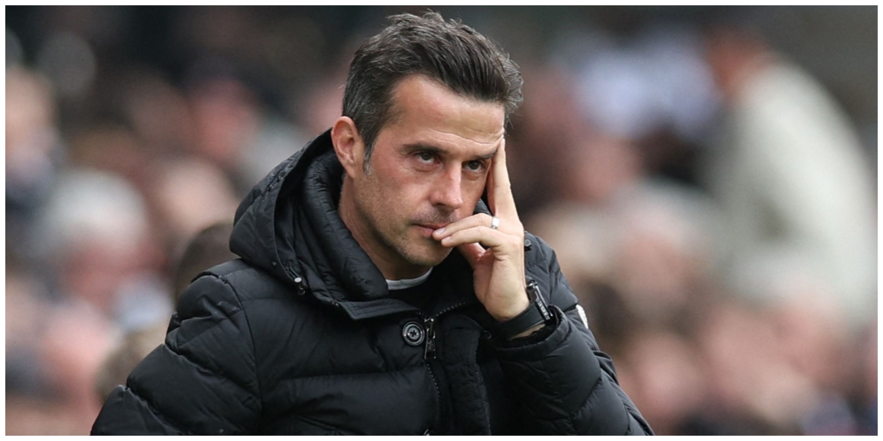 Fulham manager Marco Silva concentrating