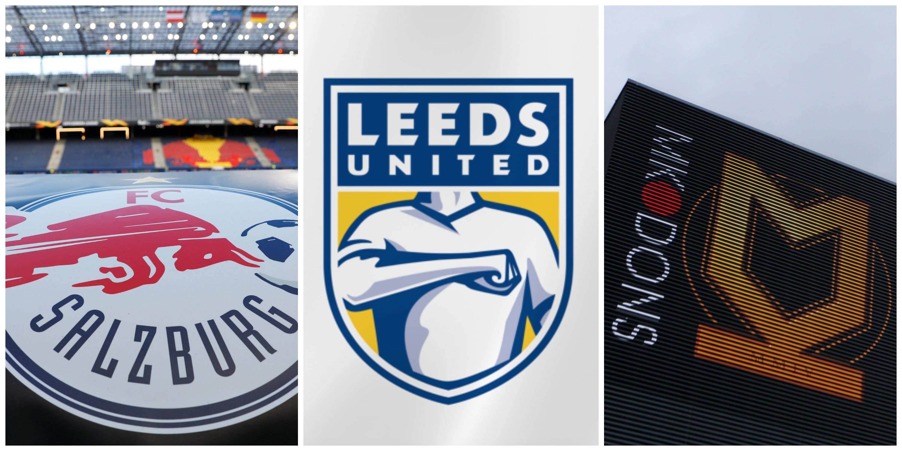 A collage of football crests.