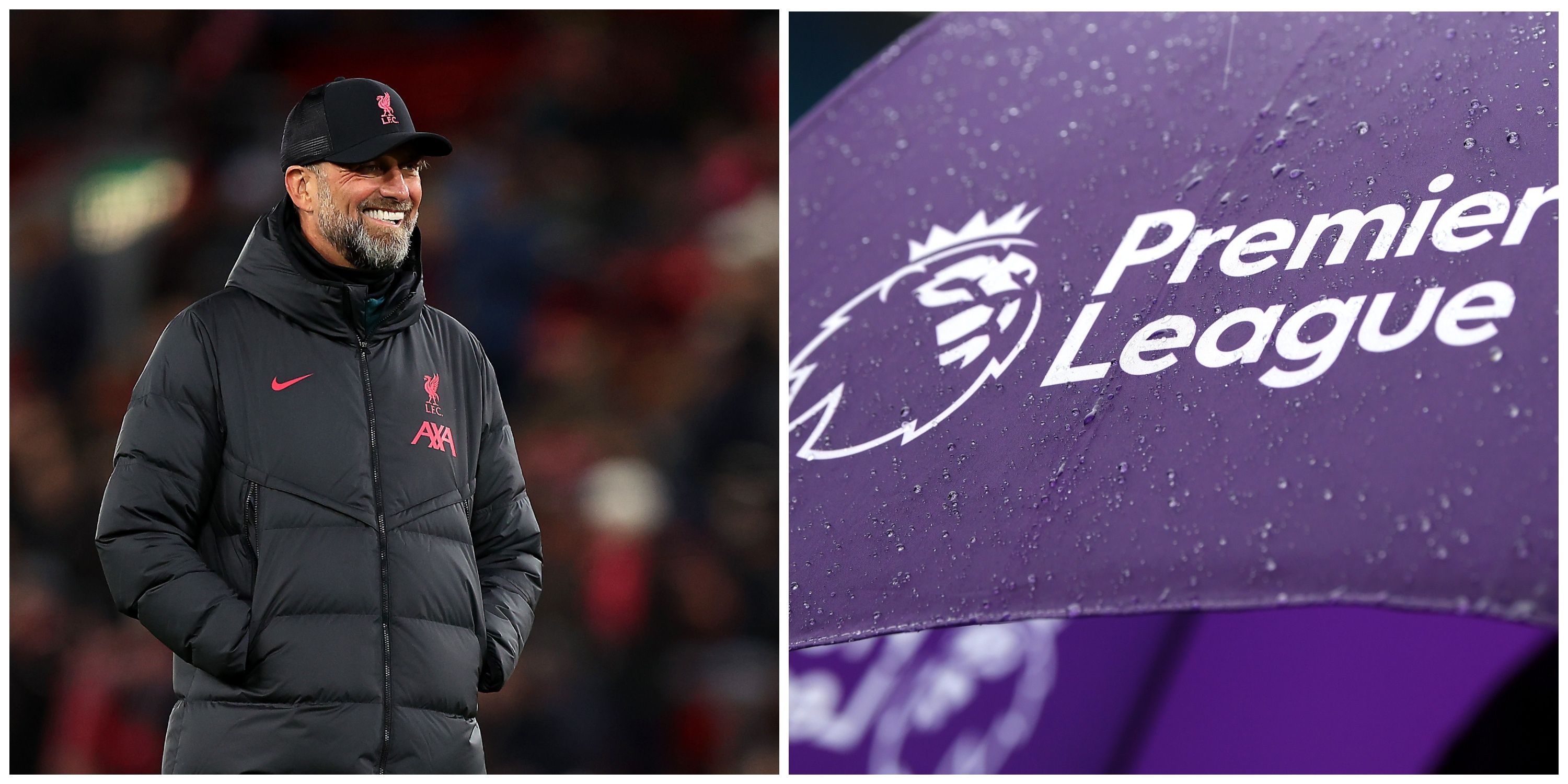 A collage featuring Jurgen Klopp and the Premier League logo.