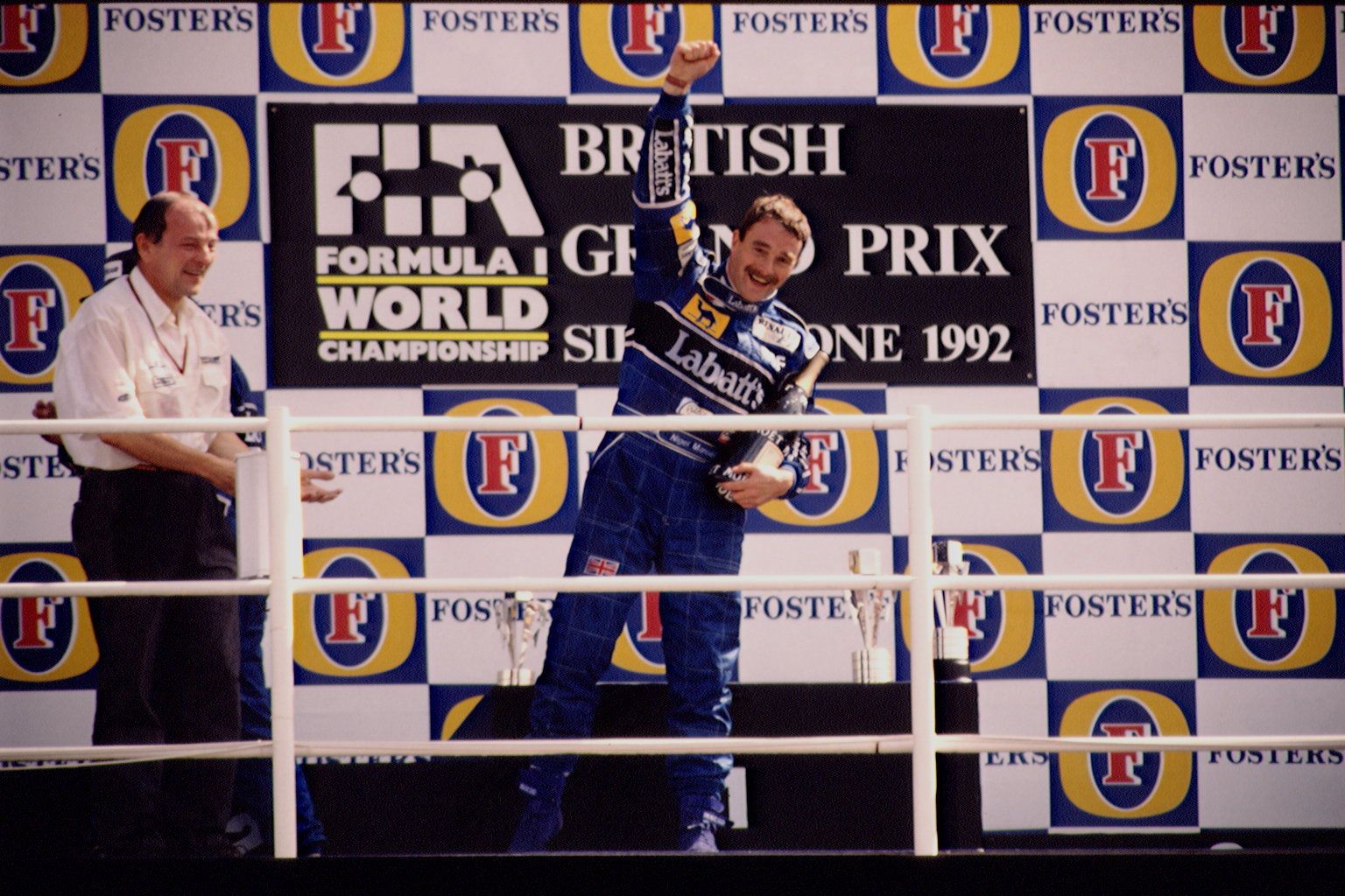 Nigel Mansell wins the 1992 British Grand Prix