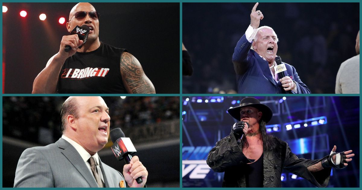The Rock, Ric Flair, Paul Heyman, and the Undertaker