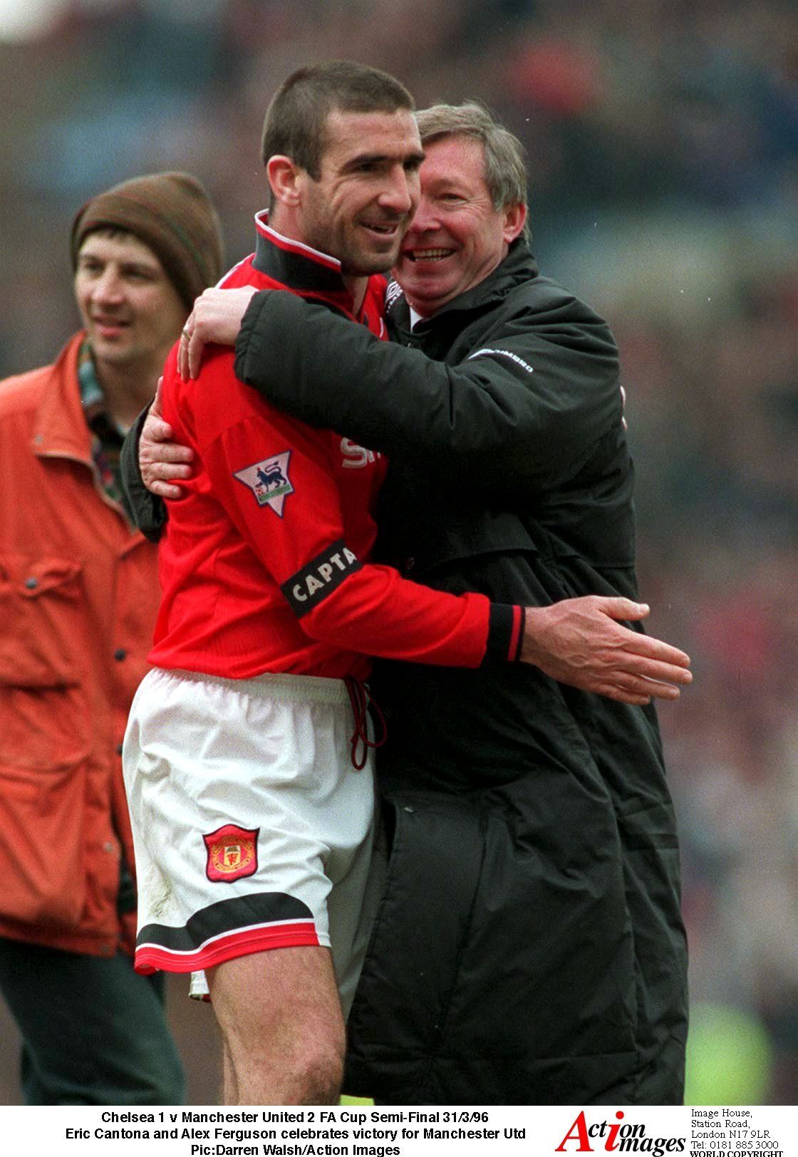 Eric Cantona and Alex Ferguson at Manchester United