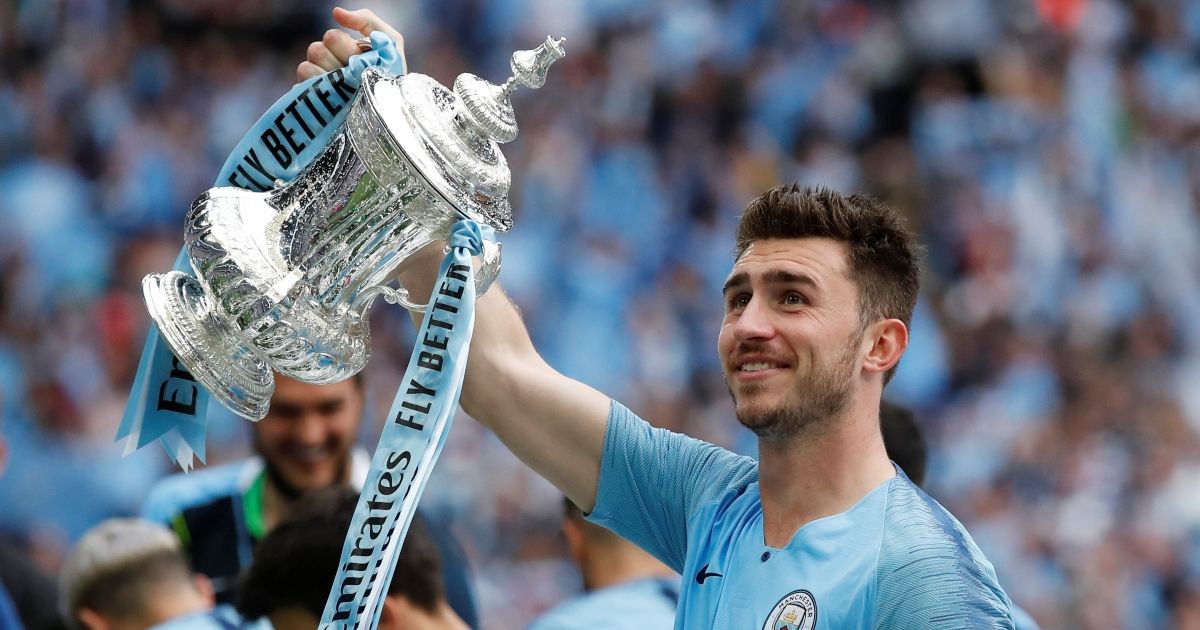 Aymeric Laporte FA Cup trophy